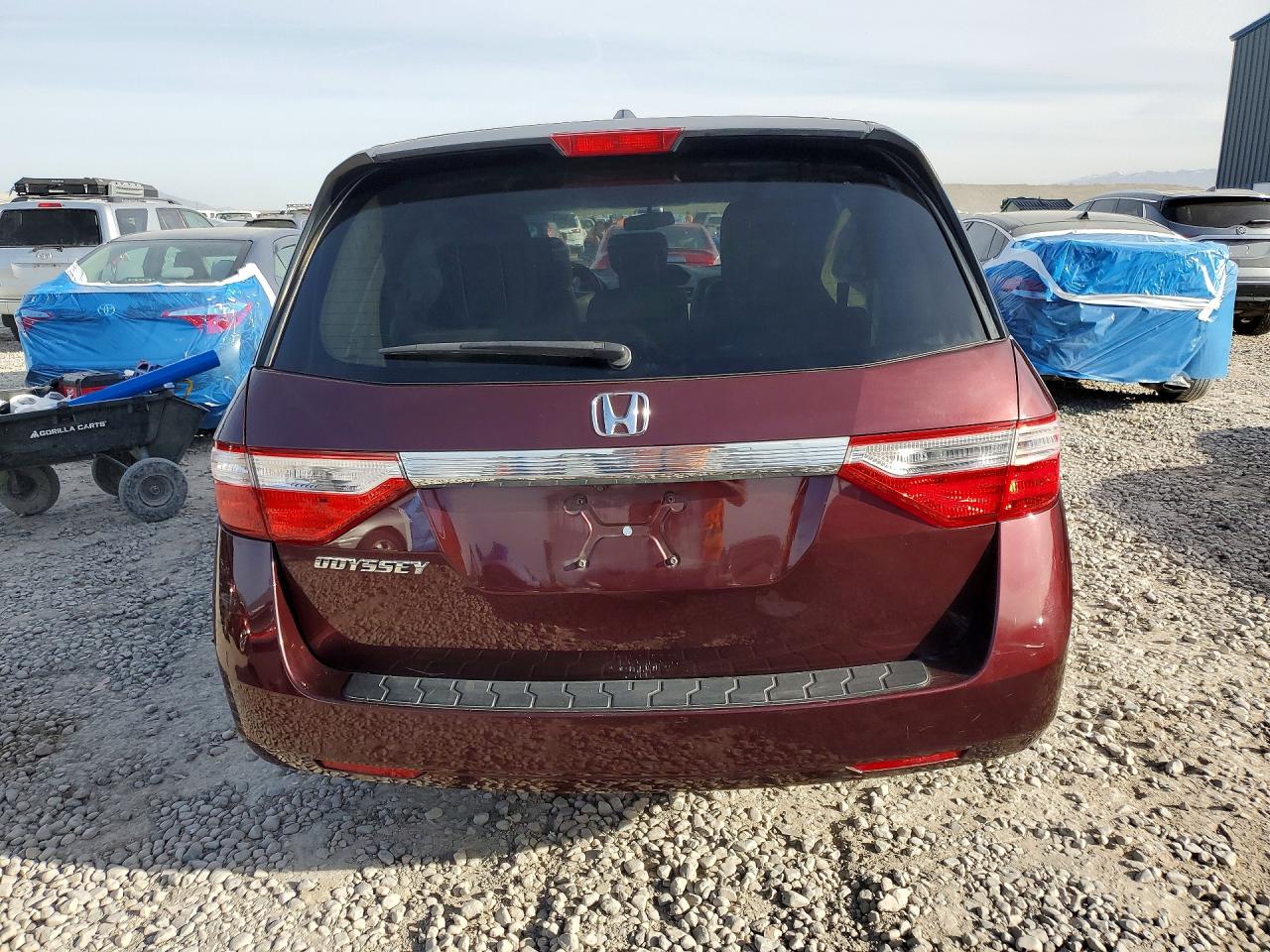 2012 Honda Odyssey Exl Maroon vin: 5FNRL5H61CB137569