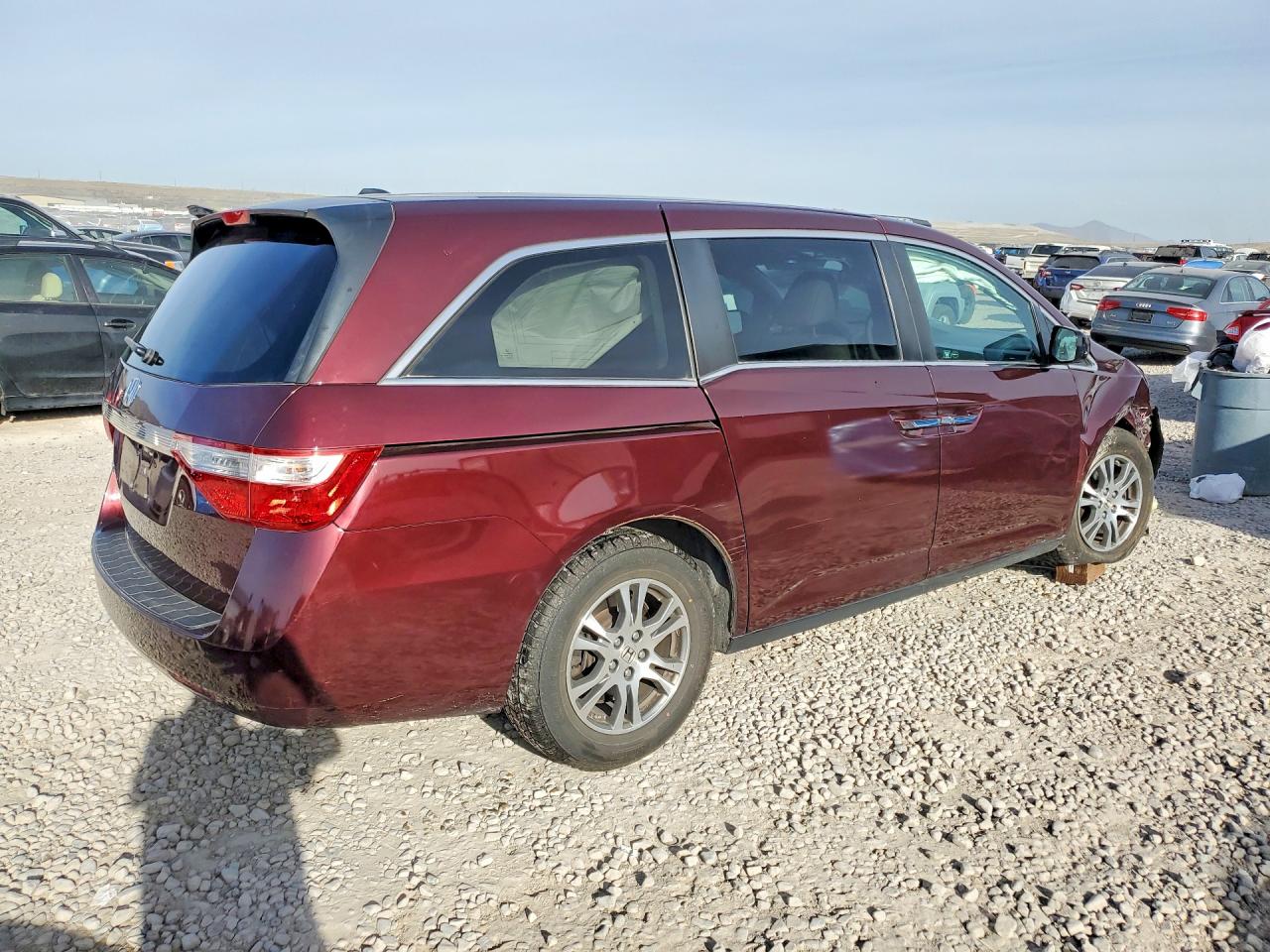 2012 Honda Odyssey Exl Maroon vin: 5FNRL5H61CB137569
