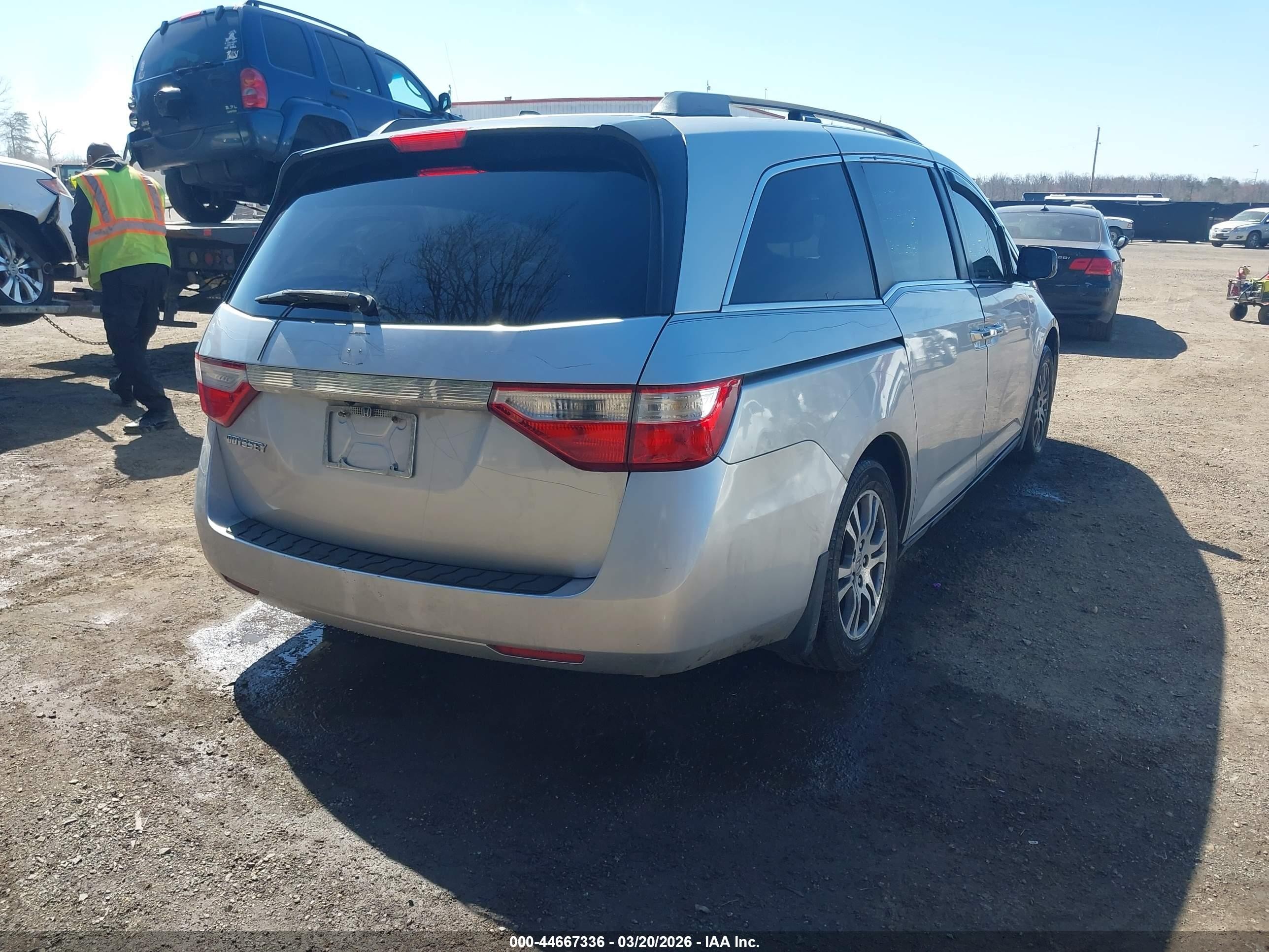 2012 Honda Odyssey Ex-l Silver vin: 5FNRL5H61CB139645