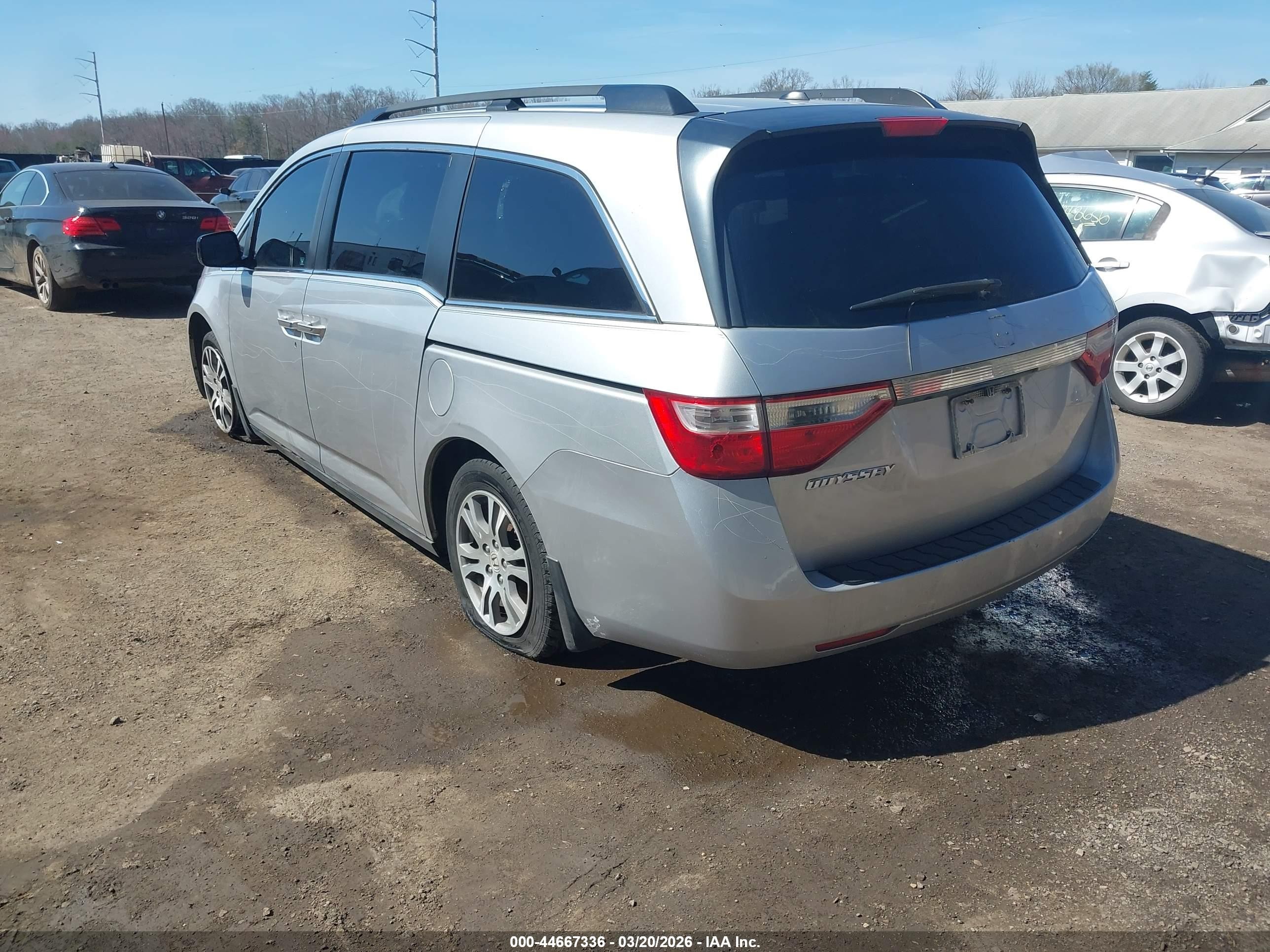 2012 Honda Odyssey Ex-l Silver vin: 5FNRL5H61CB139645