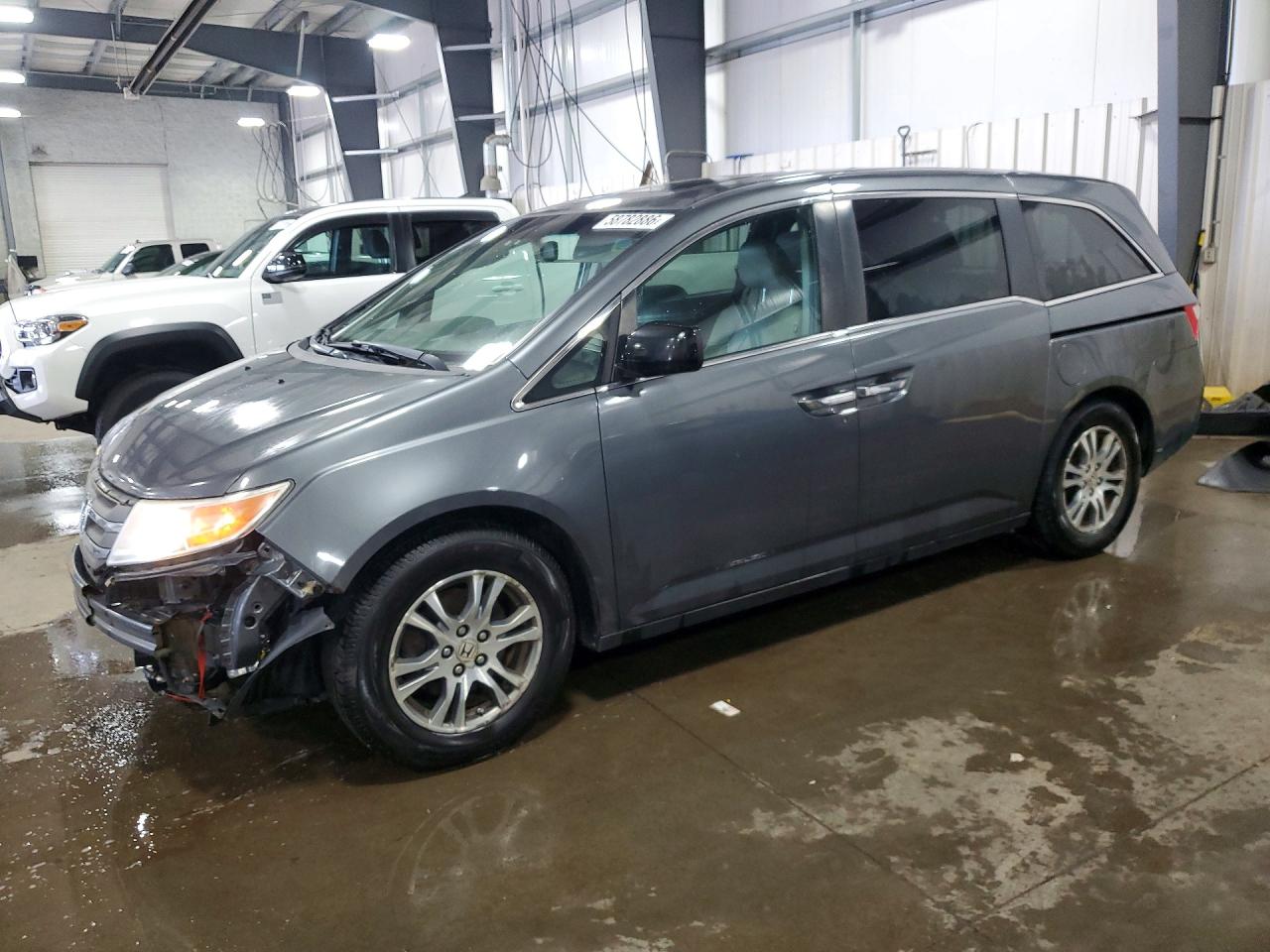 2013 Honda Odyssey Exl Gray vin: 5FNRL5H61DB001136