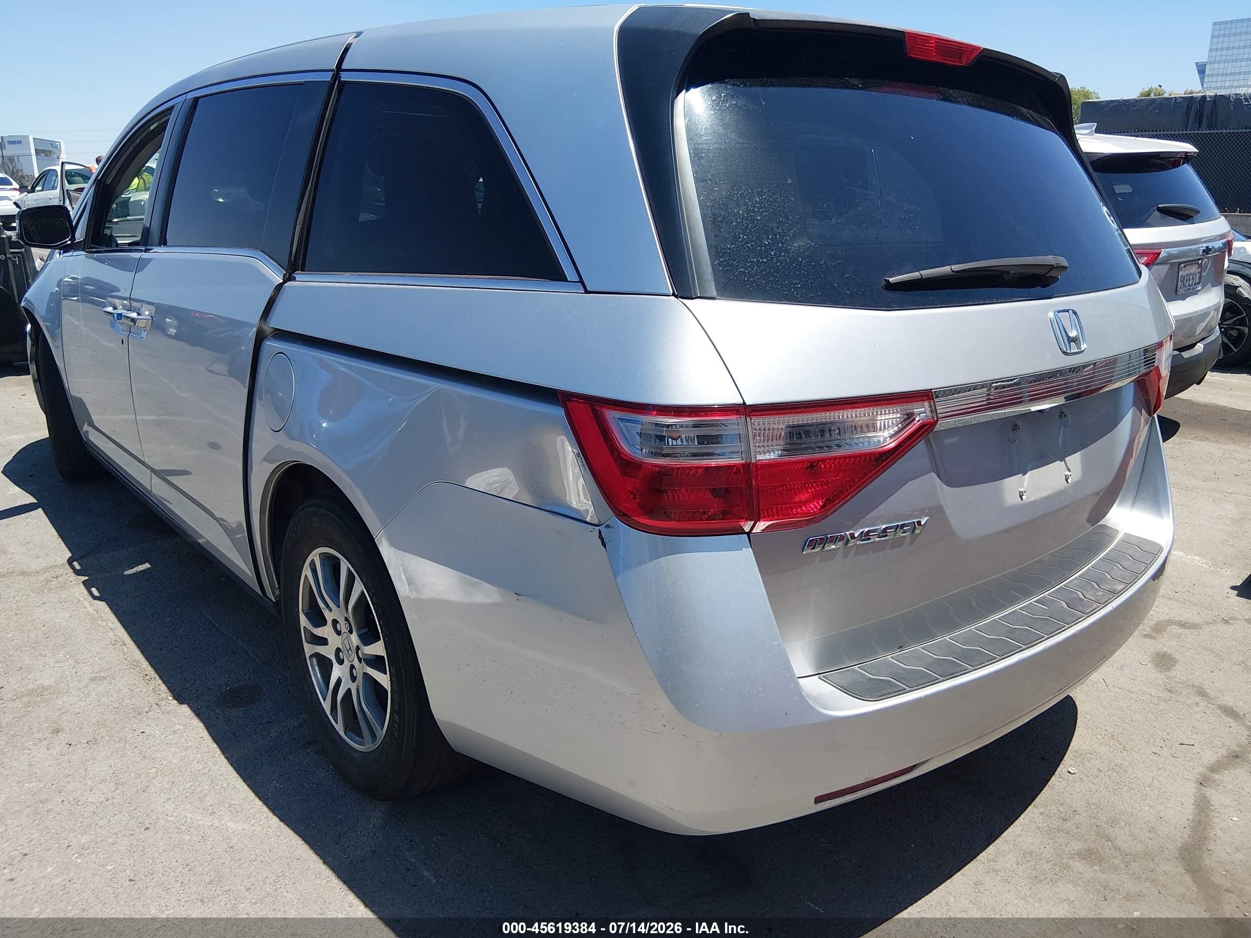 2013 Honda Odyssey Ex-l Silver vin: 5FNRL5H61DB002741