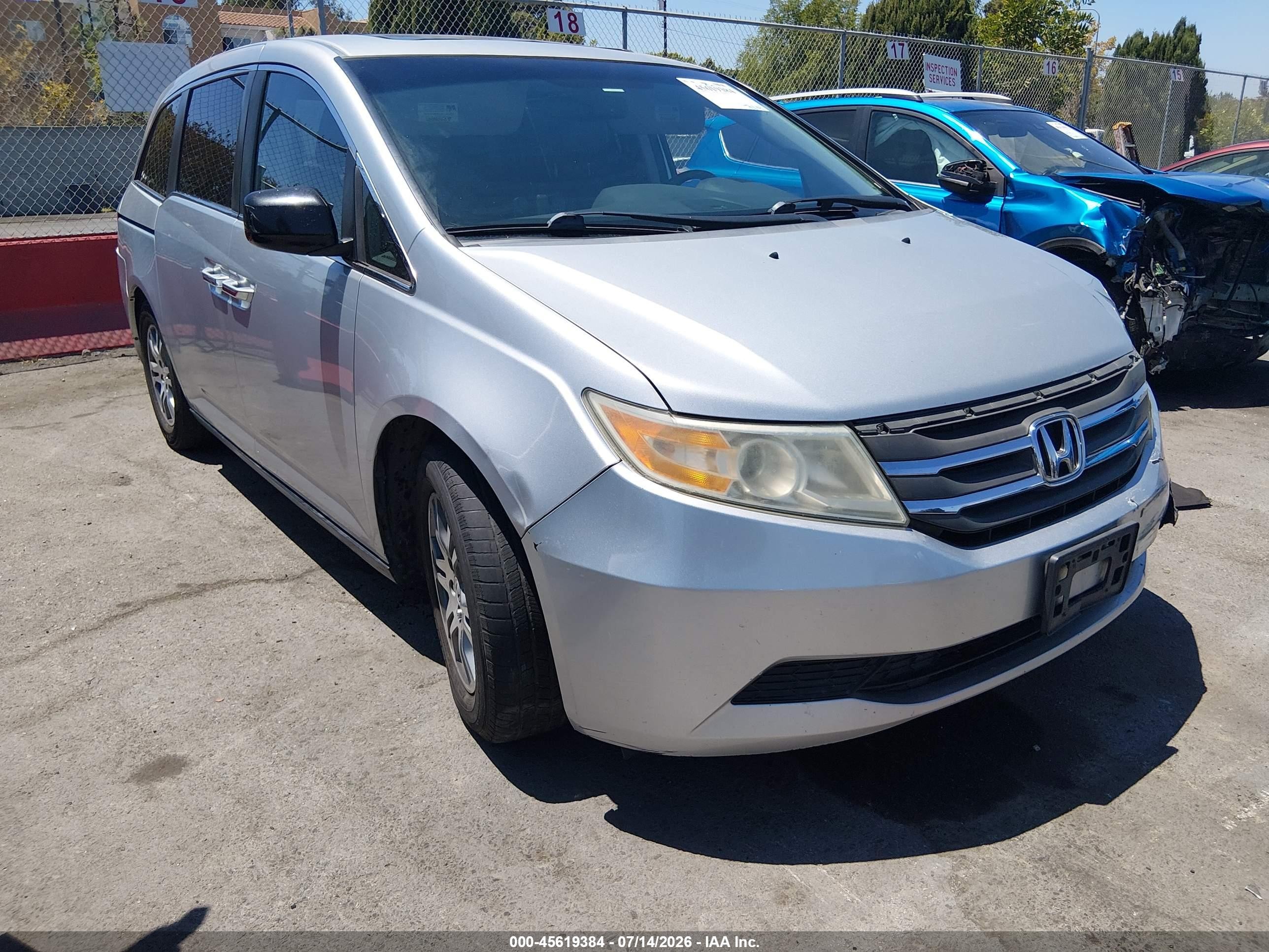 2013 Honda Odyssey Ex-l Silver vin: 5FNRL5H61DB002741
