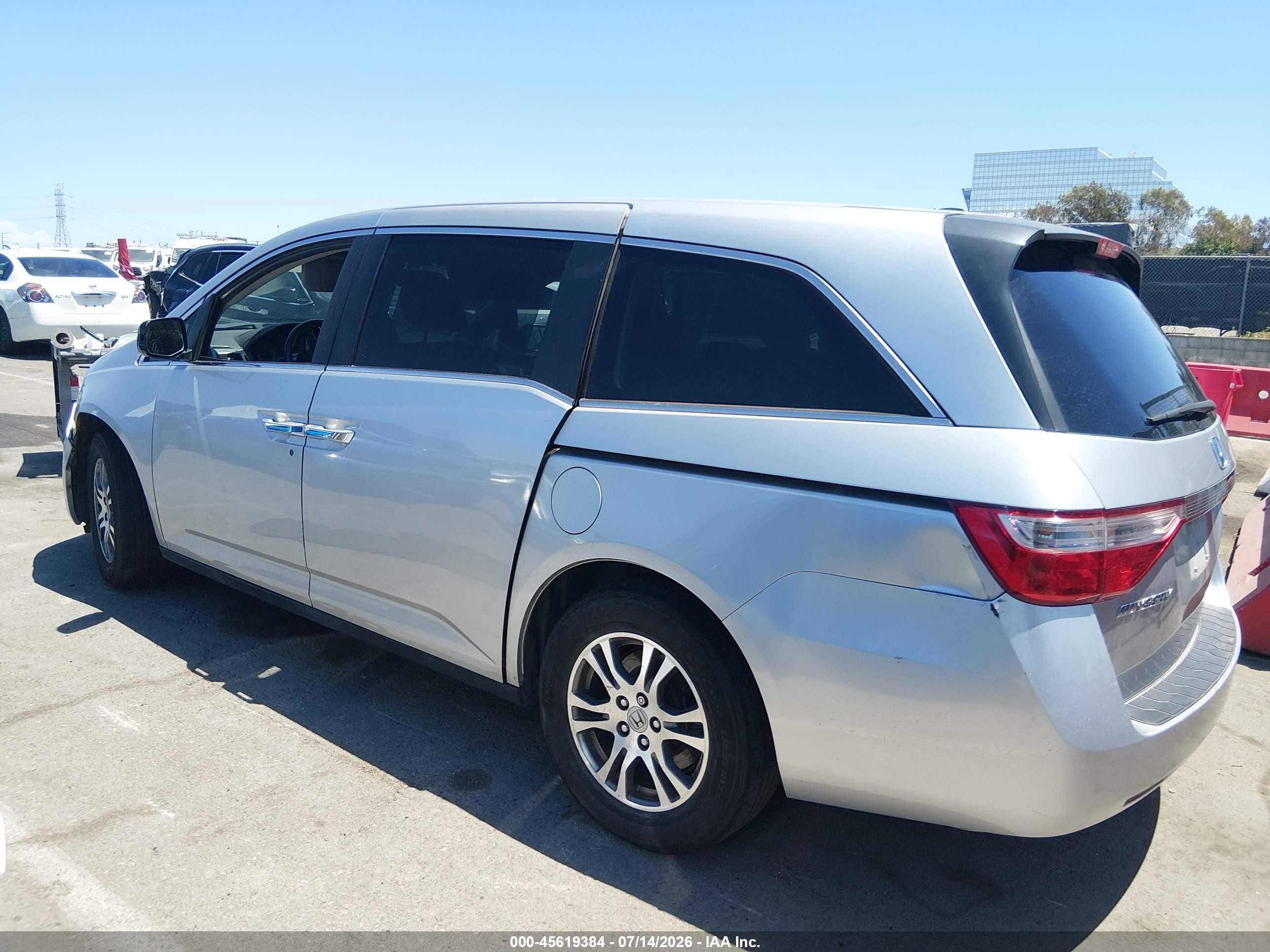 2013 Honda Odyssey Ex-l Silver vin: 5FNRL5H61DB002741