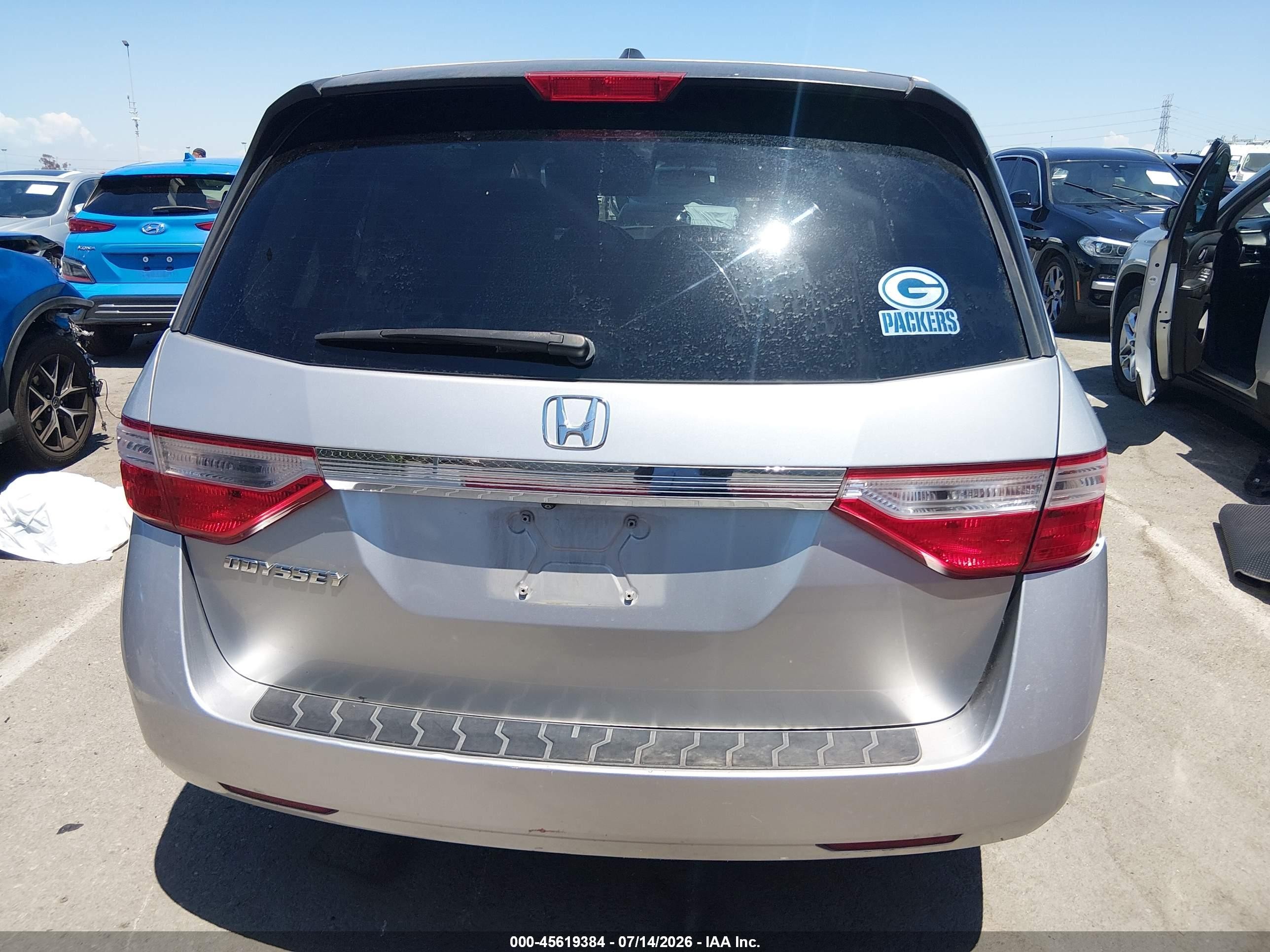 2013 Honda Odyssey Ex-l Silver vin: 5FNRL5H61DB002741