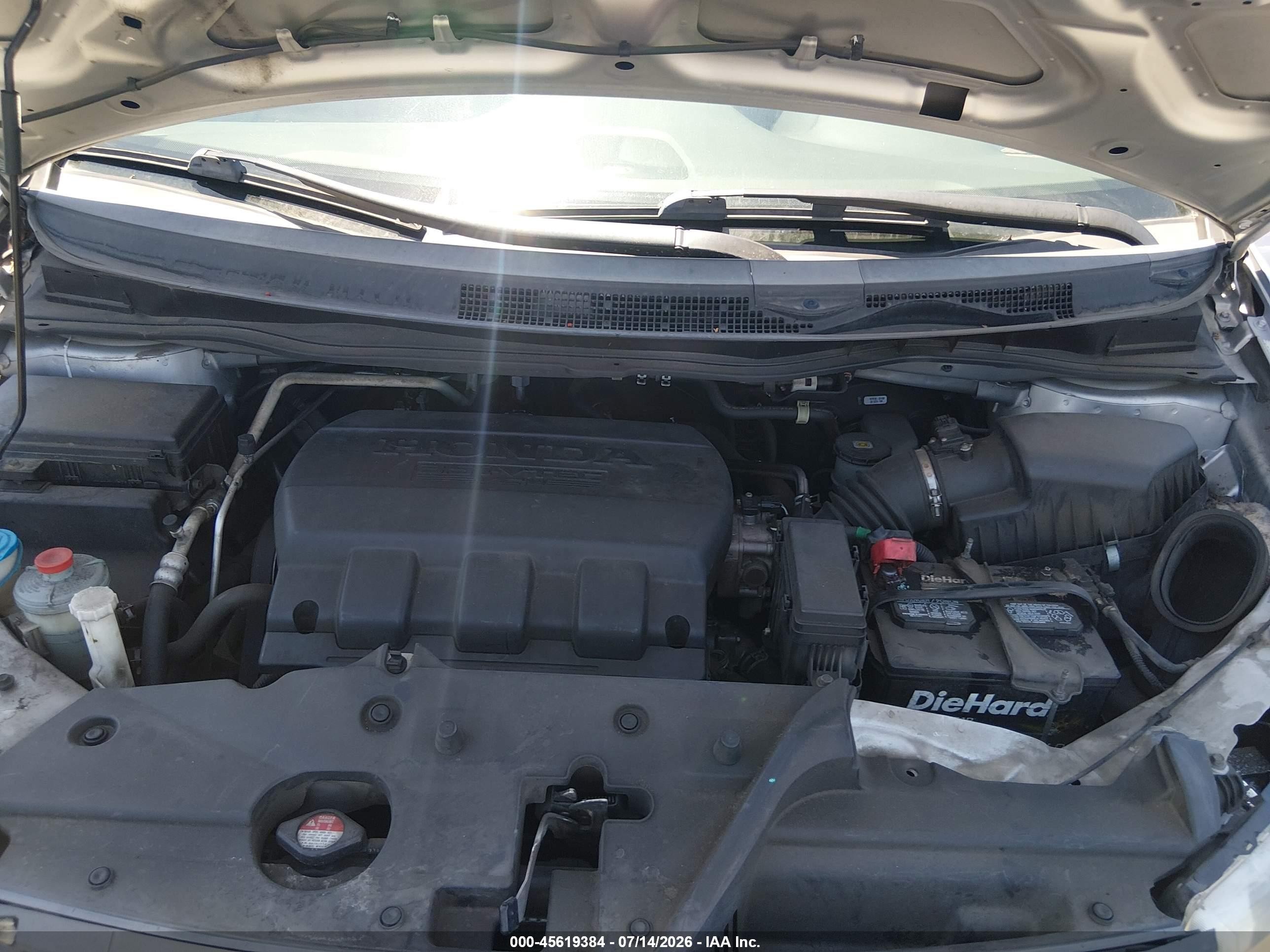 2013 Honda Odyssey Ex-l Silver vin: 5FNRL5H61DB002741