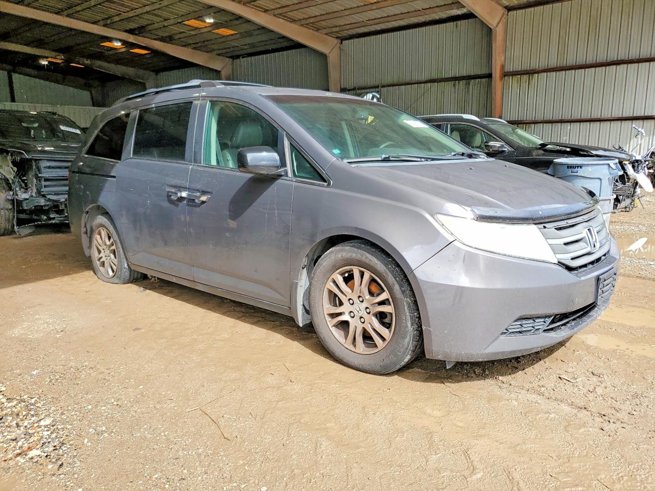 2013 Honda Odyssey Exl Серый vin: 5FNRL5H61DB016316