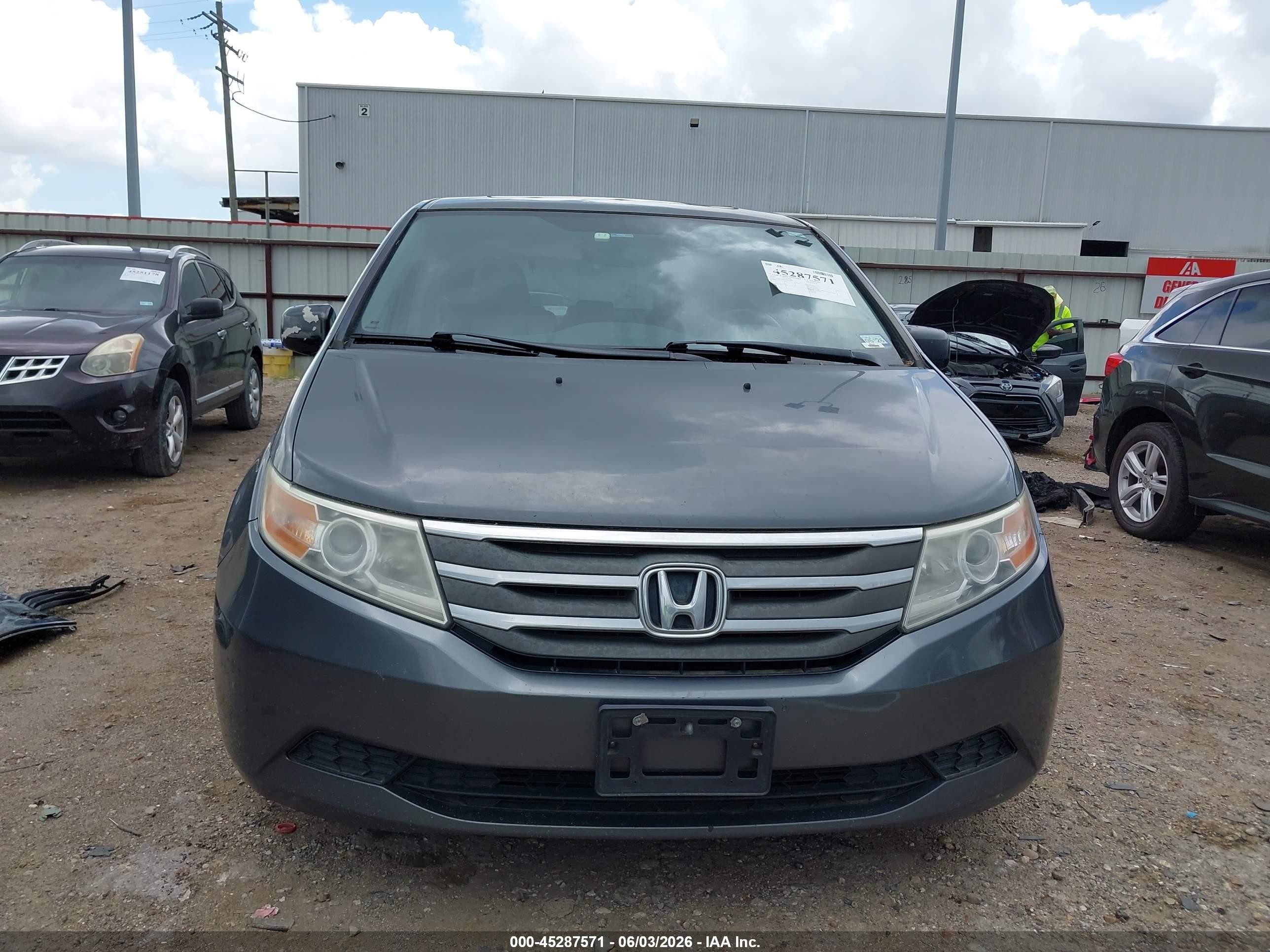 2013 Honda Odyssey Ex-l Gray vin: 5FNRL5H61DB016848