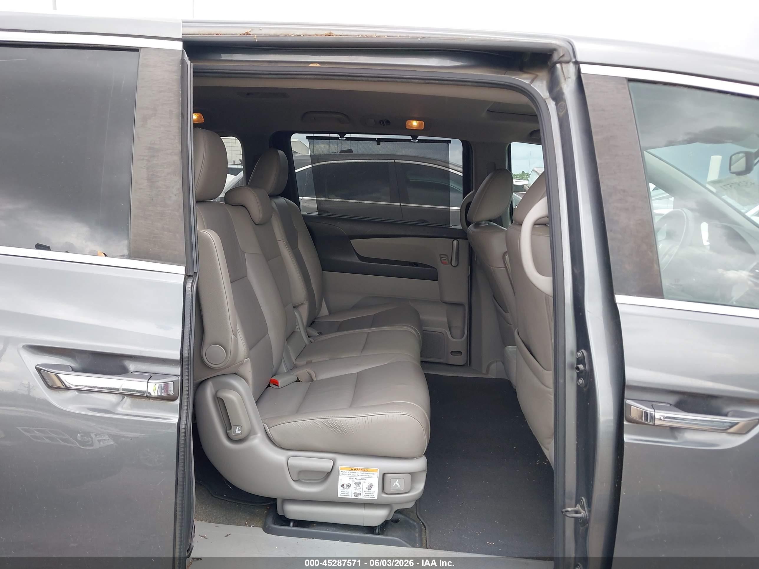 2013 Honda Odyssey Ex-l Gray vin: 5FNRL5H61DB016848