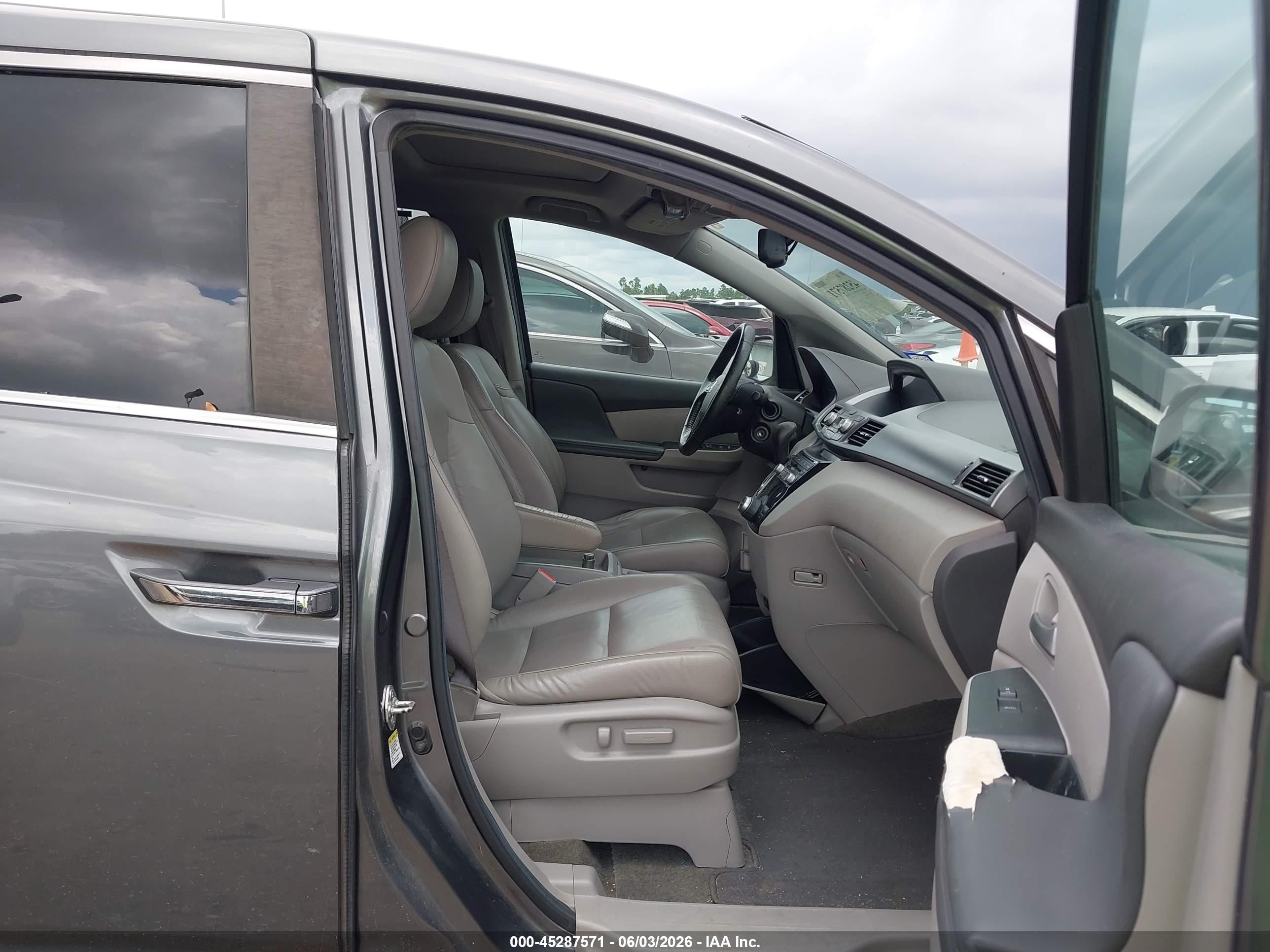 2013 Honda Odyssey Ex-l Gray vin: 5FNRL5H61DB016848