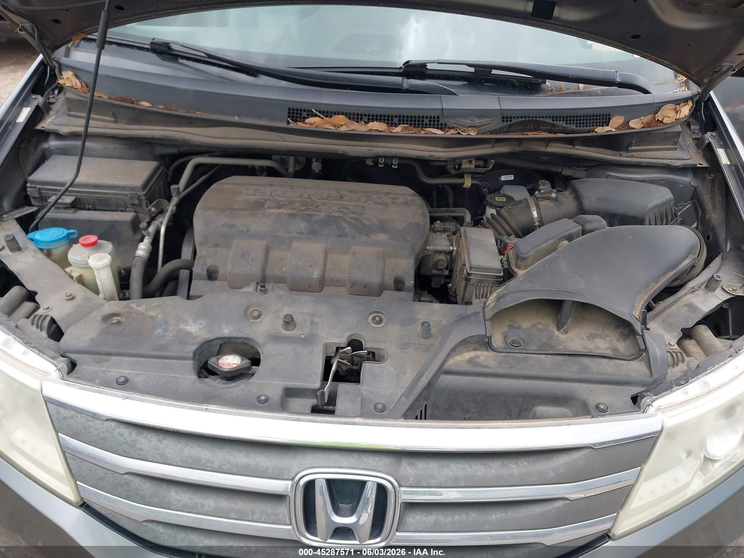 2013 Honda Odyssey Ex-l Gray vin: 5FNRL5H61DB016848