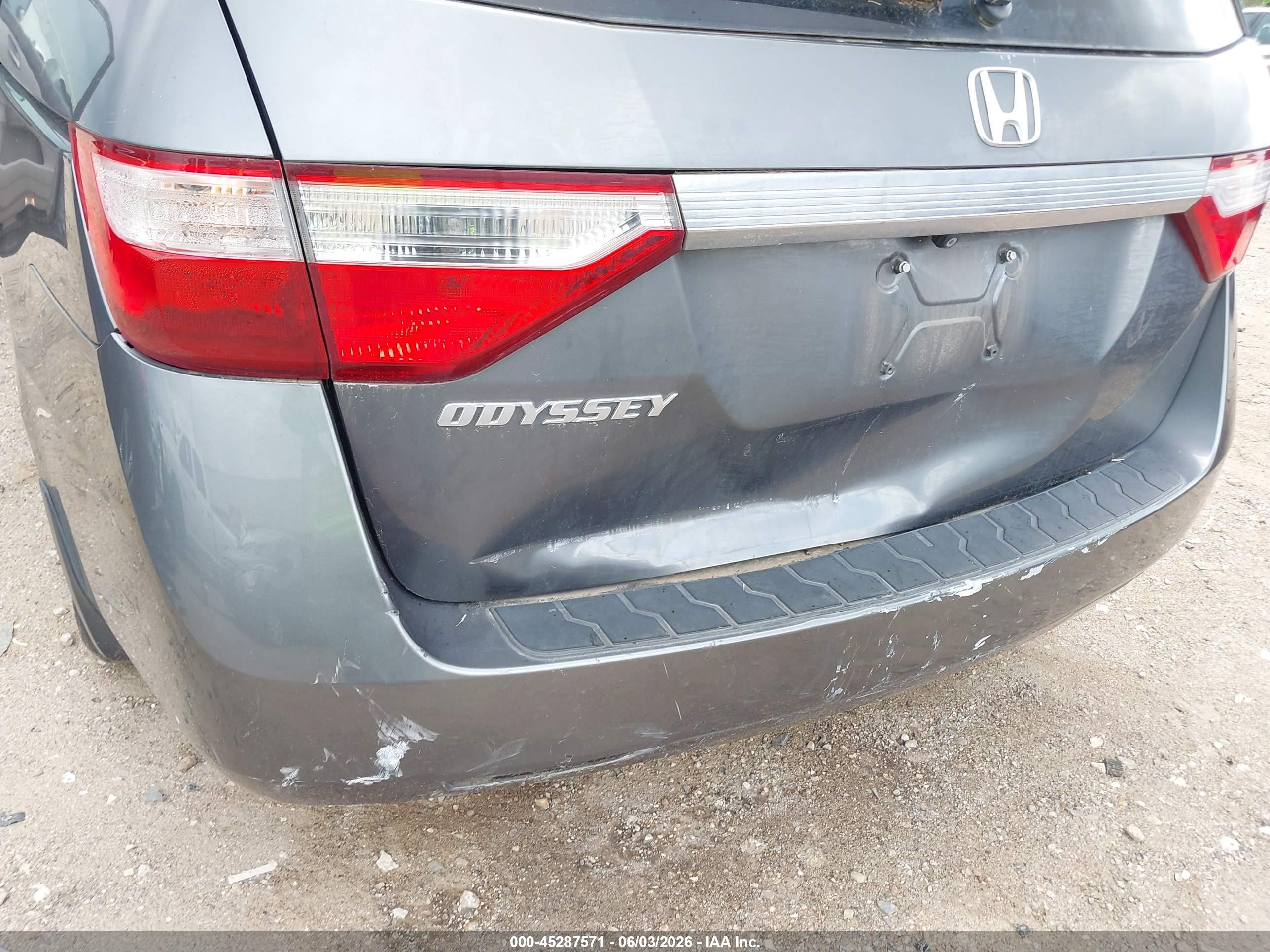 2013 Honda Odyssey Ex-l Gray vin: 5FNRL5H61DB016848