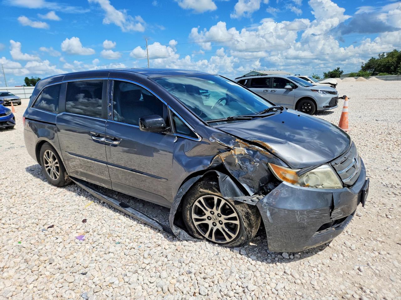 2013 Honda Odyssey Exl Серый vin: 5FNRL5H61DB023055