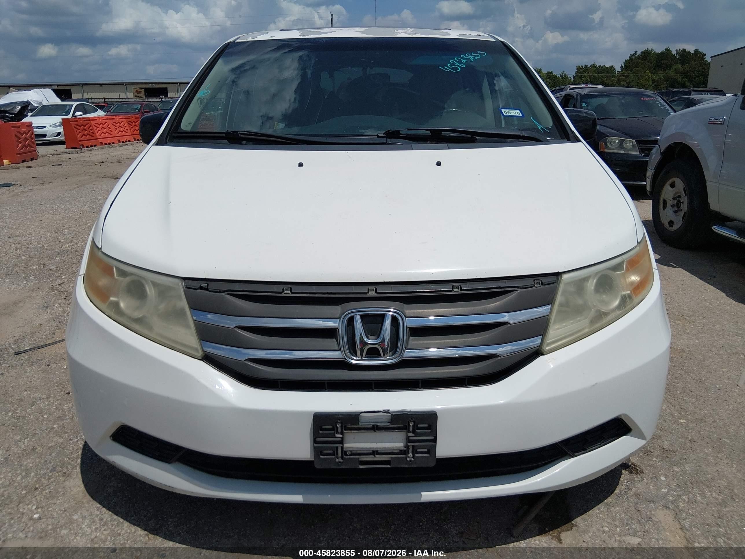 2013 Honda Odyssey Ex-l White vin: 5FNRL5H61DB024710
