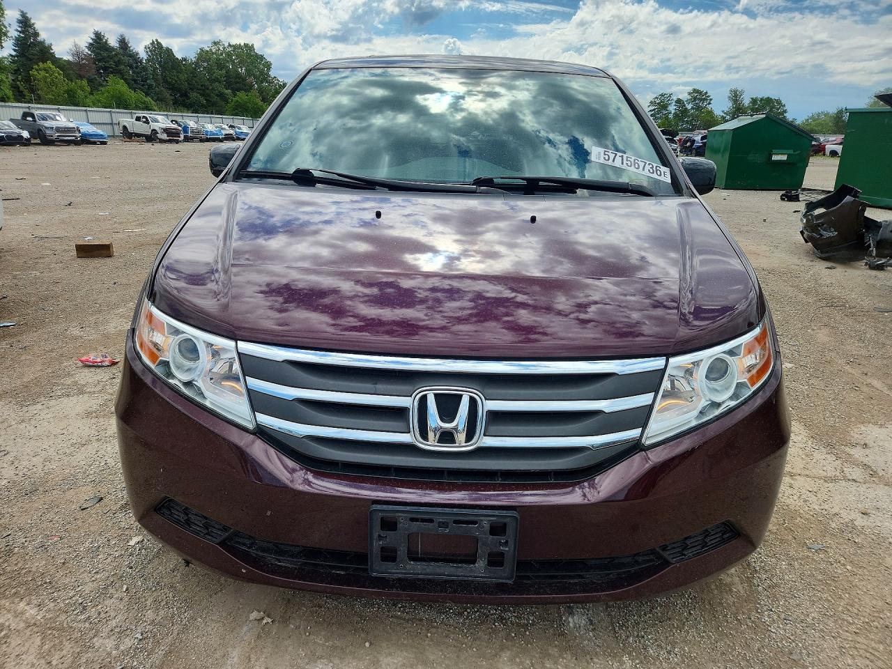 2013 Honda Odyssey Exl Темно-бордовый vin: 5FNRL5H61DB033682