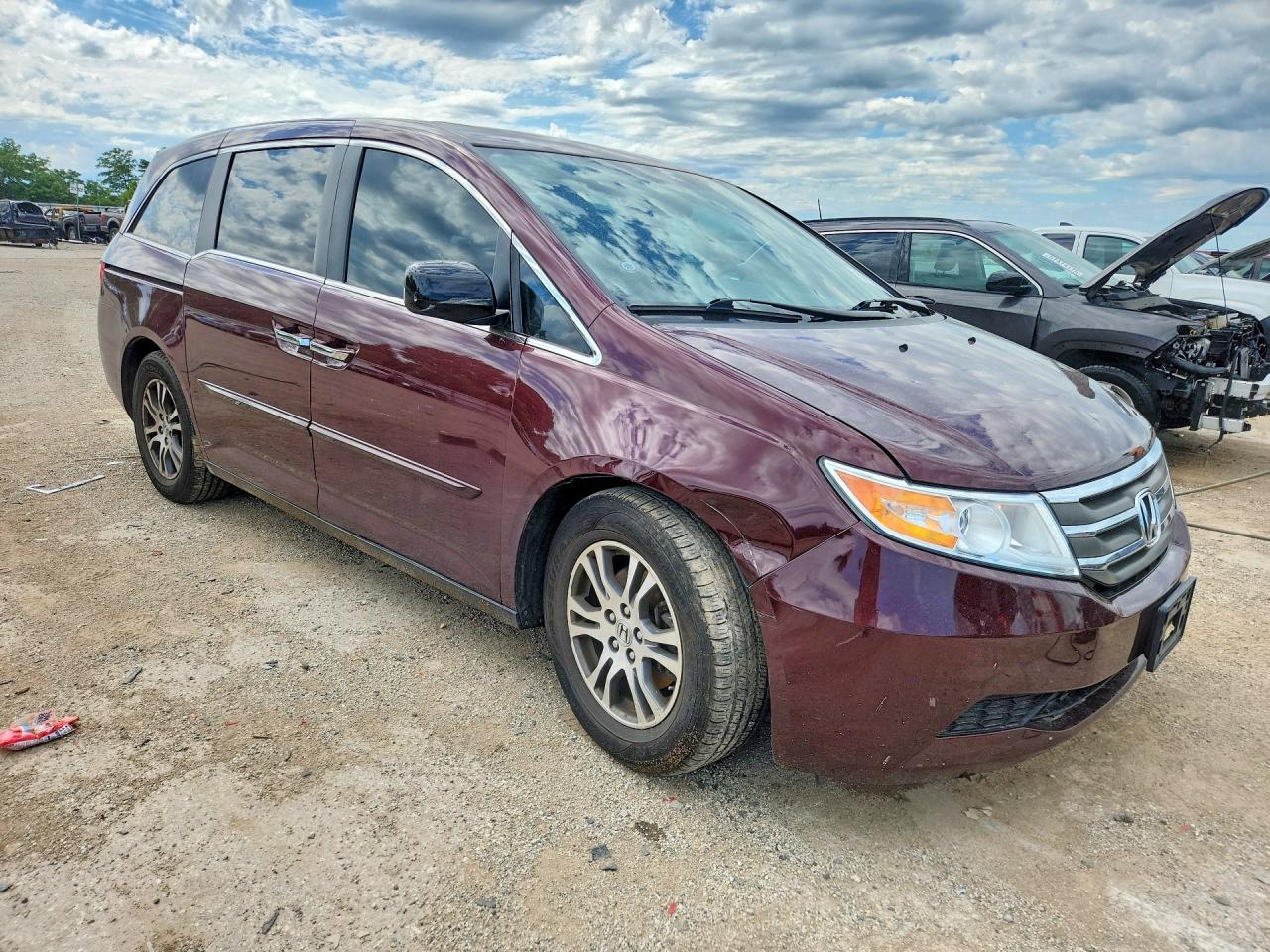 2013 Honda Odyssey Exl Темно-бордовый vin: 5FNRL5H61DB033682