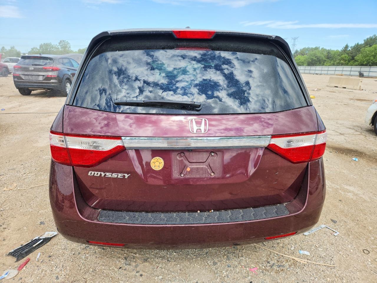 2013 Honda Odyssey Exl Темно-бордовый vin: 5FNRL5H61DB033682