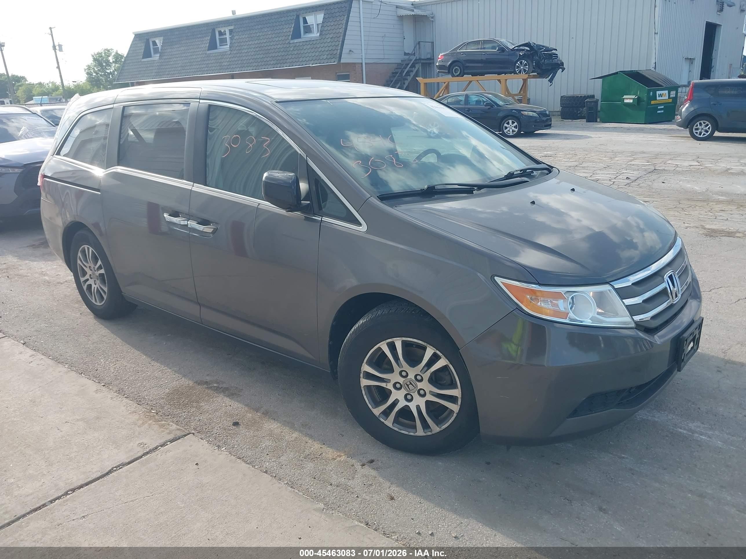 2013 Honda Odyssey Ex-l Gray vin: 5FNRL5H61DB044164