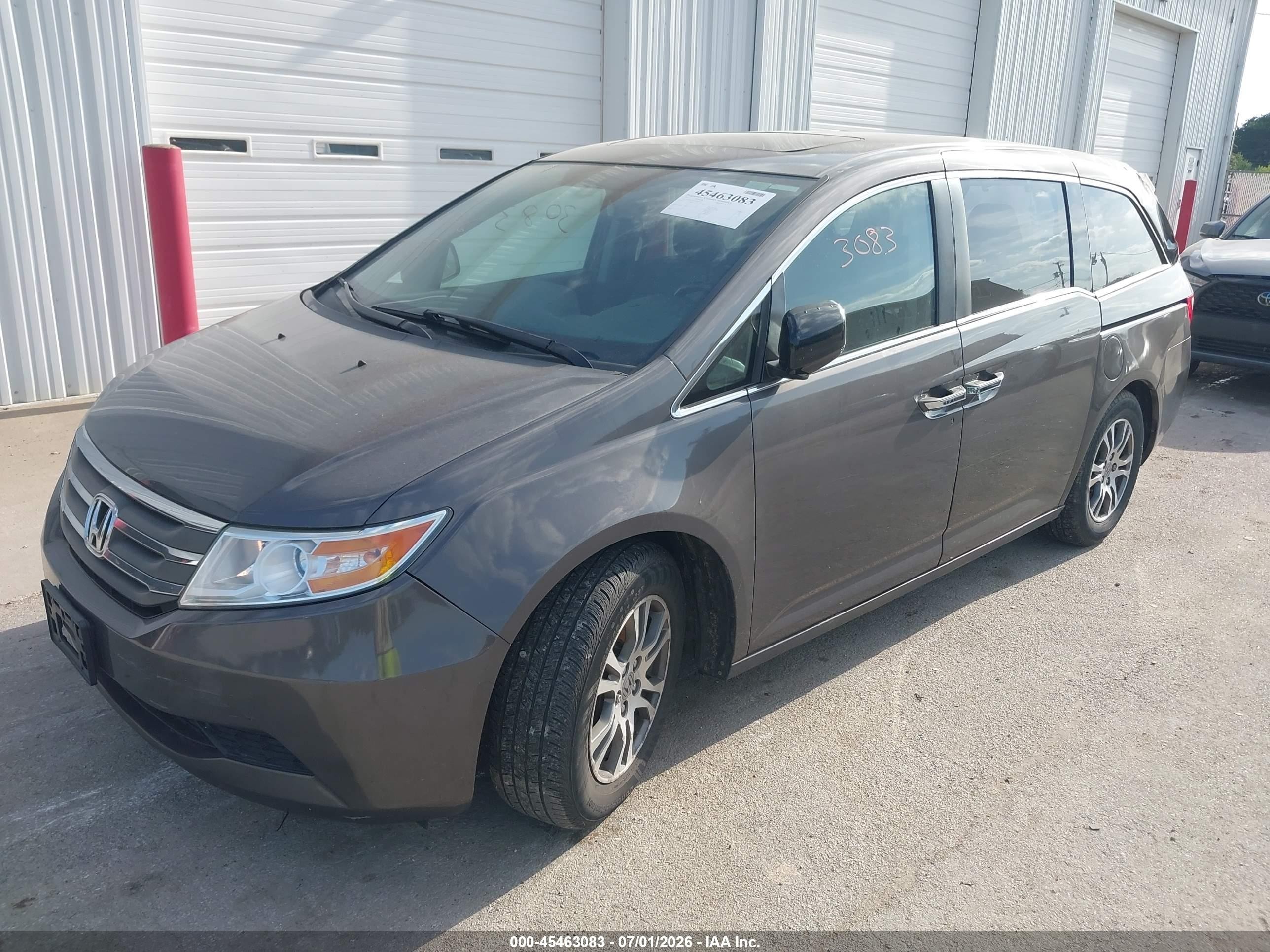 2013 Honda Odyssey Ex-l Gray vin: 5FNRL5H61DB044164