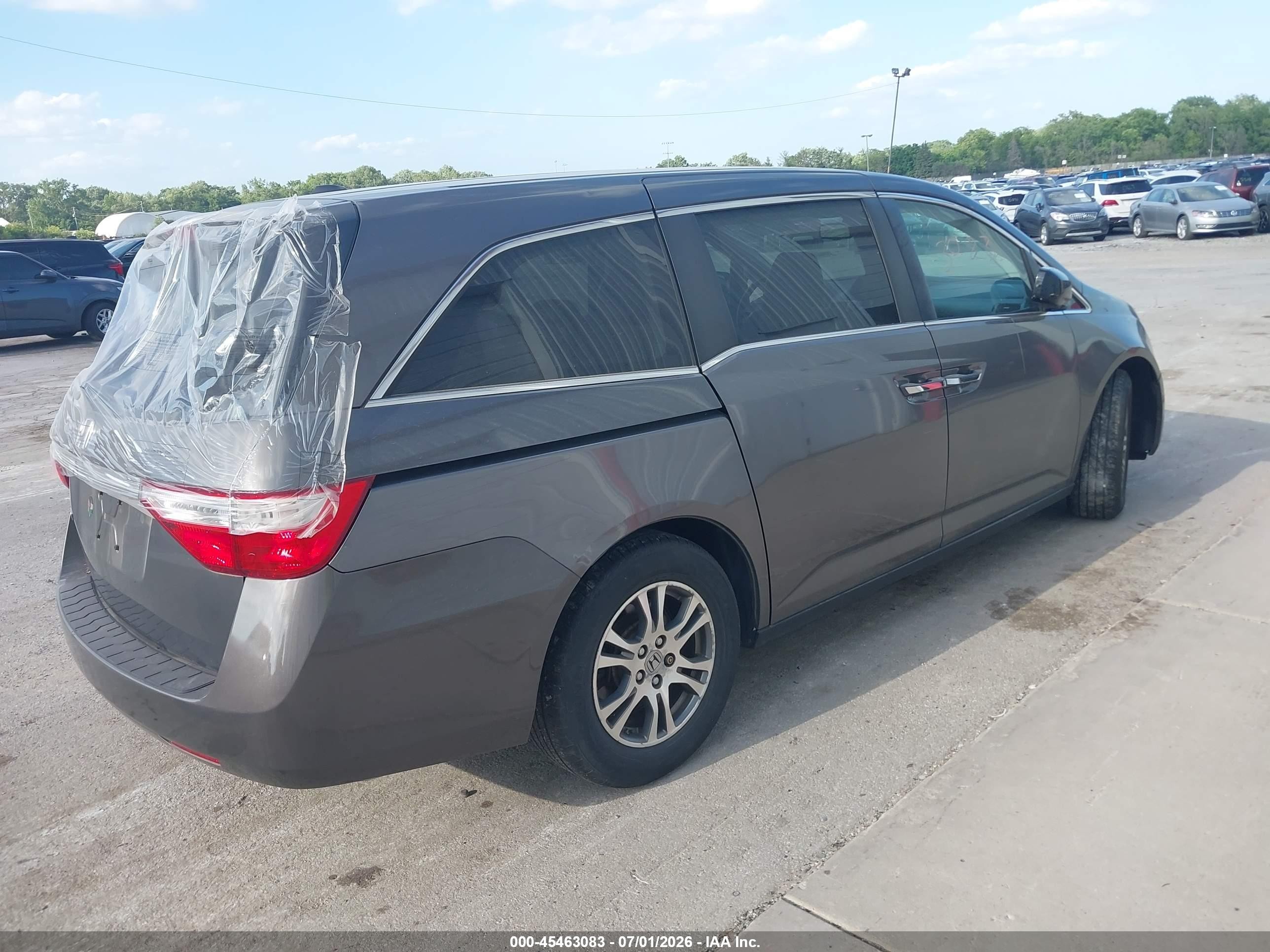 2013 Honda Odyssey Ex-l Gray vin: 5FNRL5H61DB044164