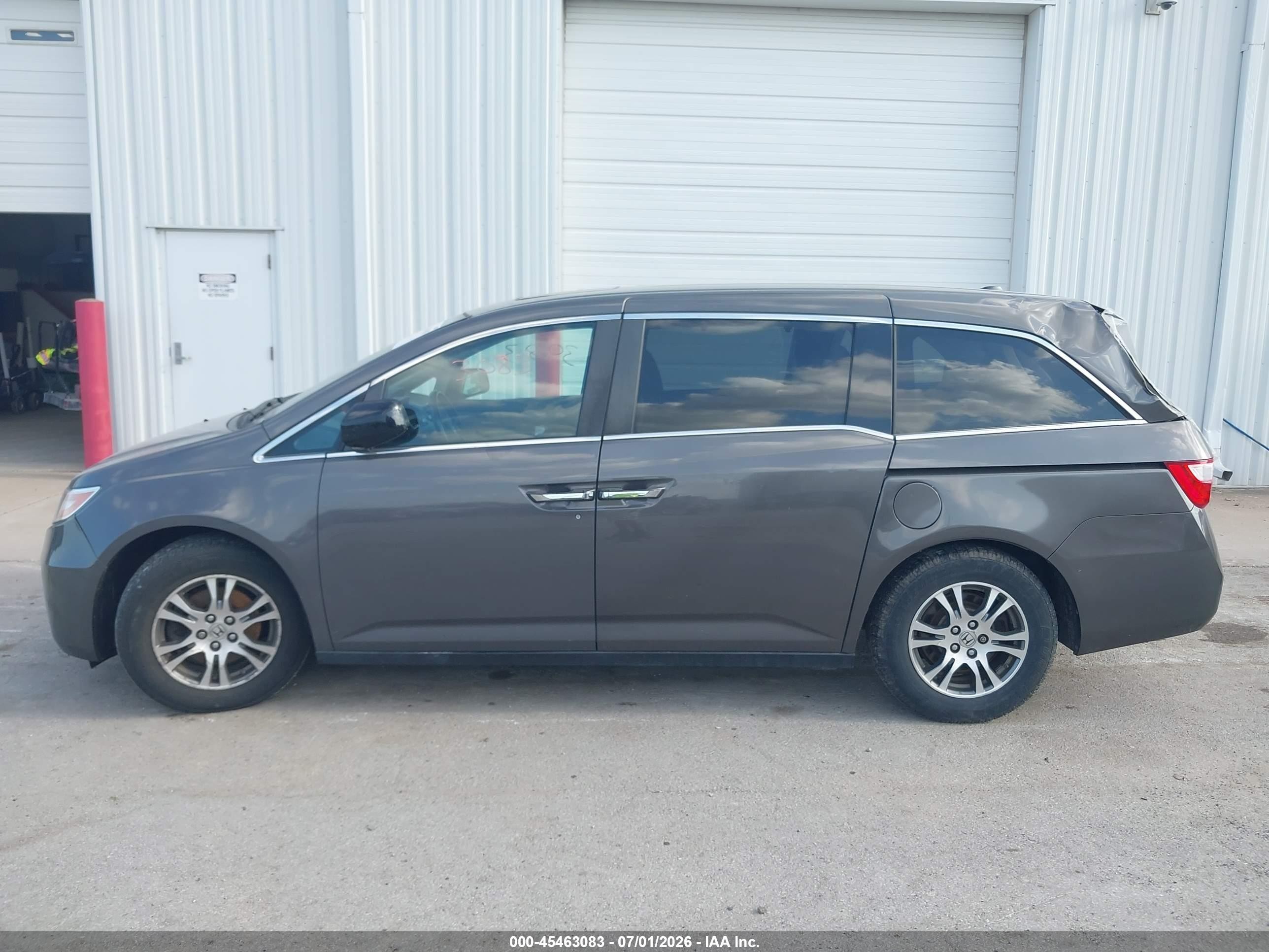2013 Honda Odyssey Ex-l Gray vin: 5FNRL5H61DB044164