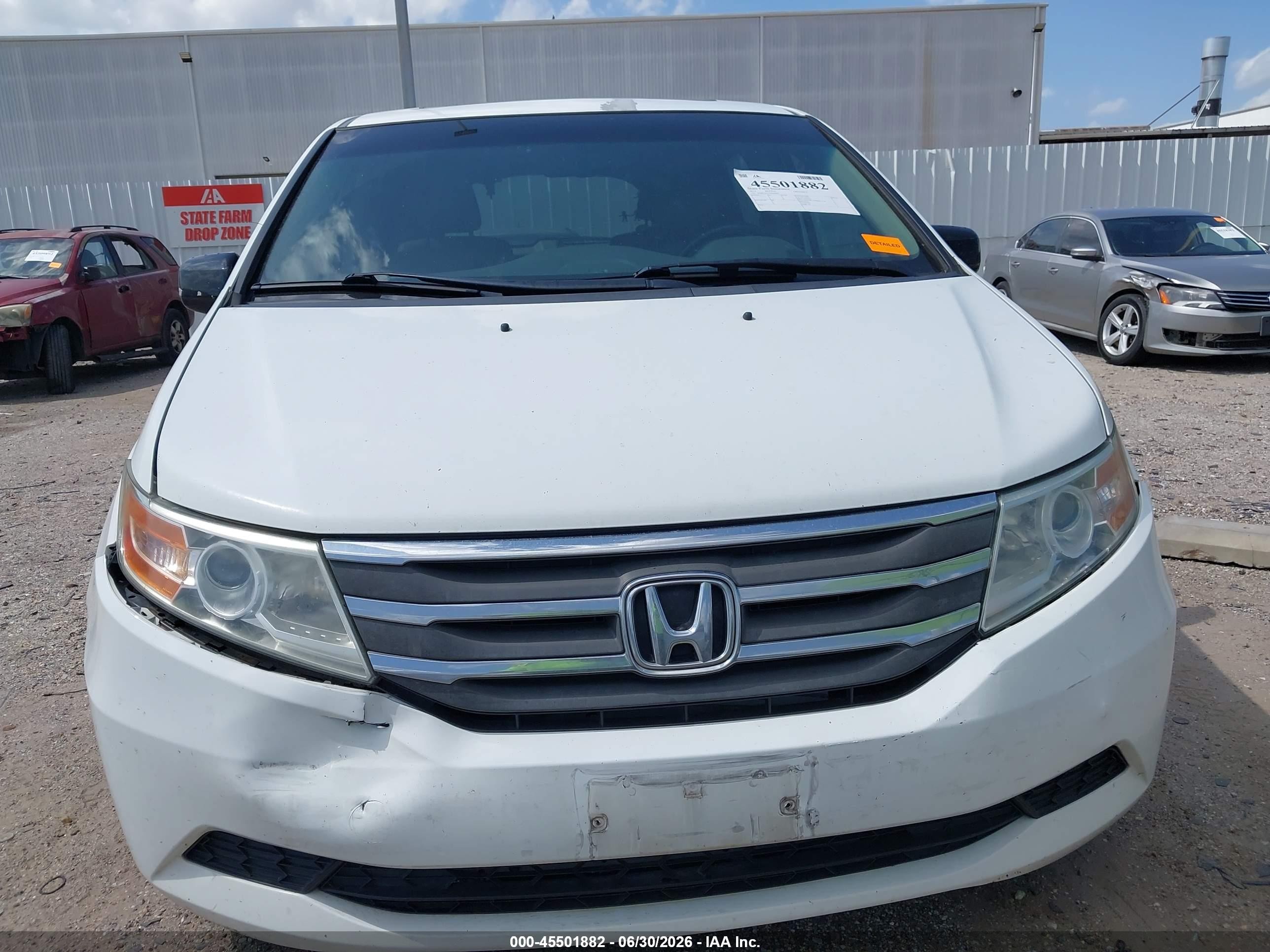 2013 Honda Odyssey Ex-l White vin: 5FNRL5H61DB060462