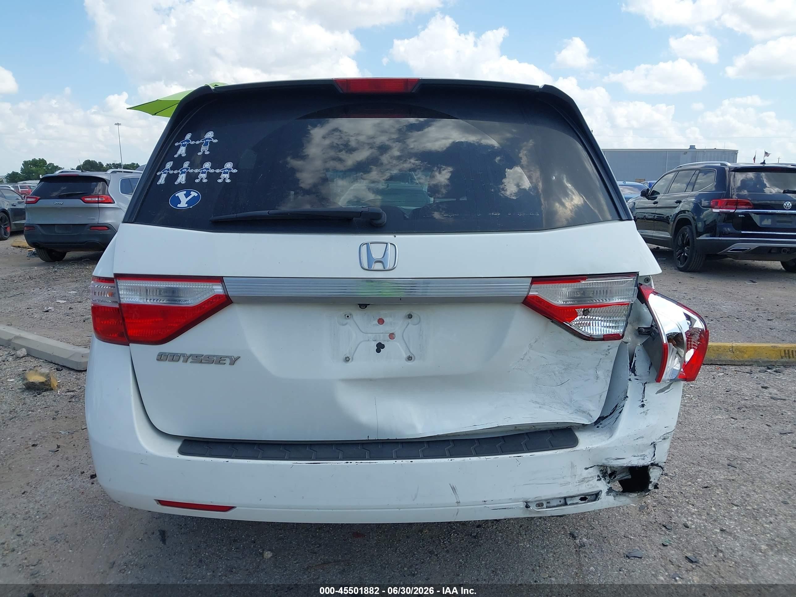 2013 Honda Odyssey Ex-l White vin: 5FNRL5H61DB060462