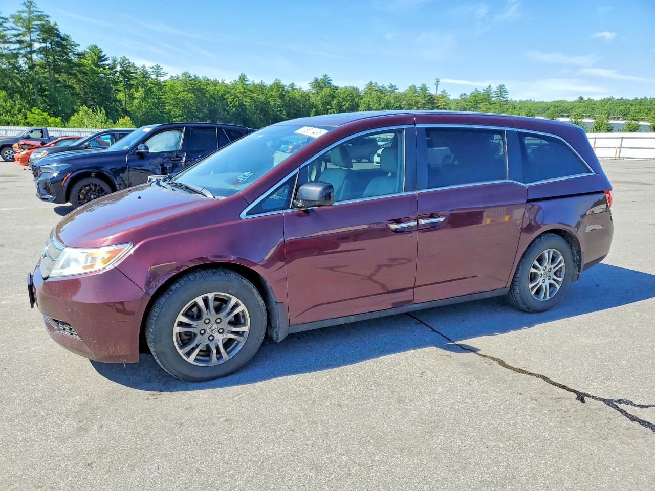2013 Honda Odyssey Exl Maroon vin: 5FNRL5H61DB064348