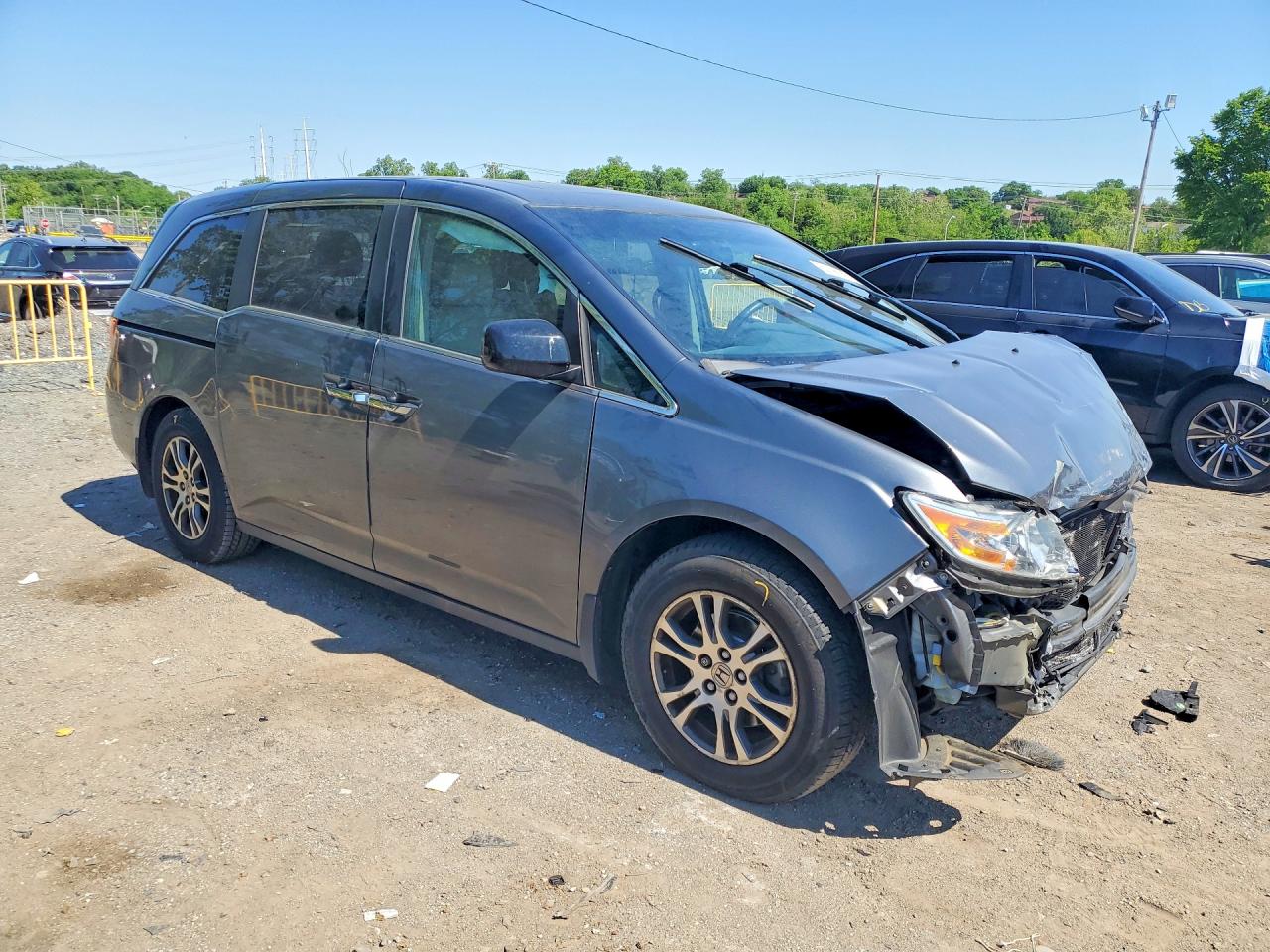 2013 Honda Odyssey Exl Gray vin: 5FNRL5H61DB066102