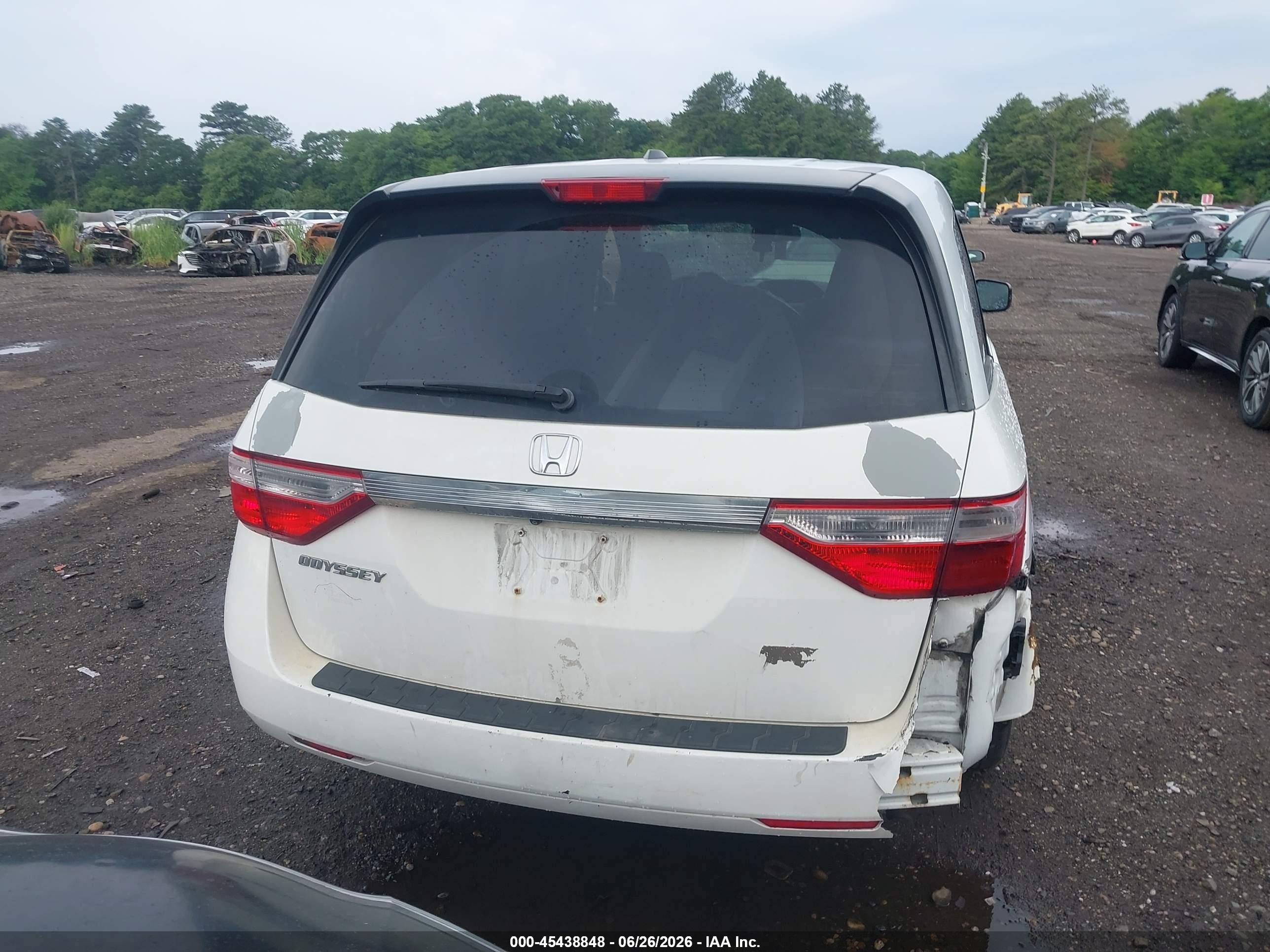 2013 Honda Odyssey Ex-l White vin: 5FNRL5H61DB080520