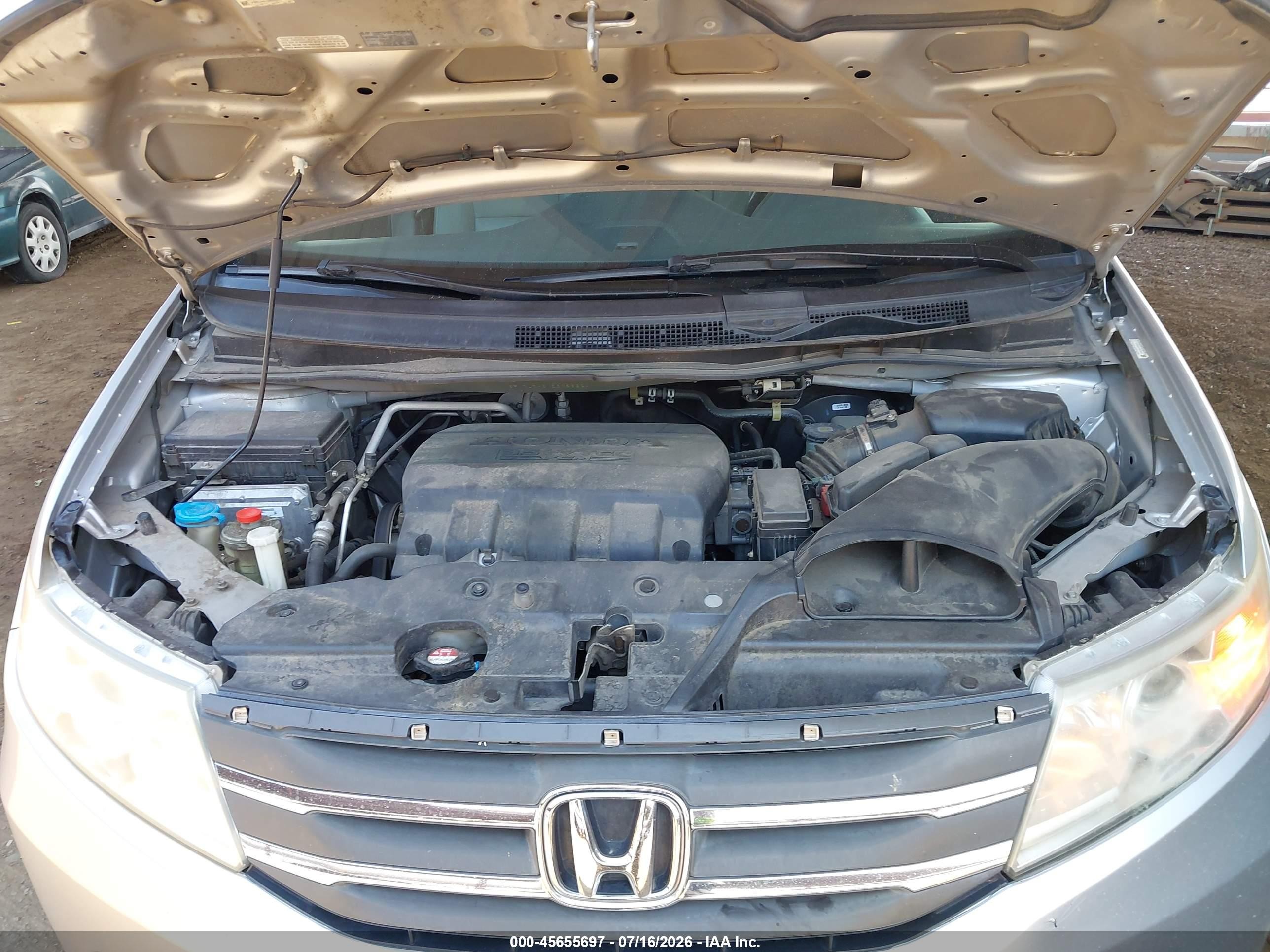 2013 Honda Odyssey Ex-l Silver vin: 5FNRL5H61DB086320