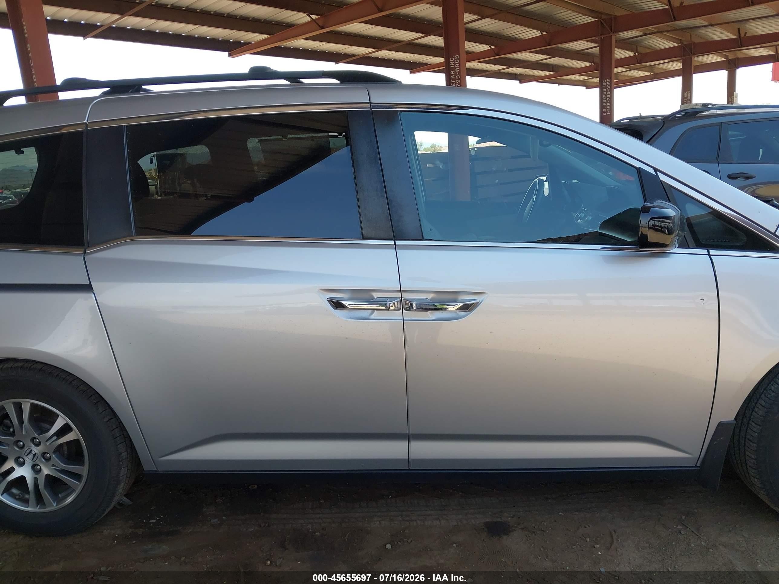 2013 Honda Odyssey Ex-l Silver vin: 5FNRL5H61DB086320