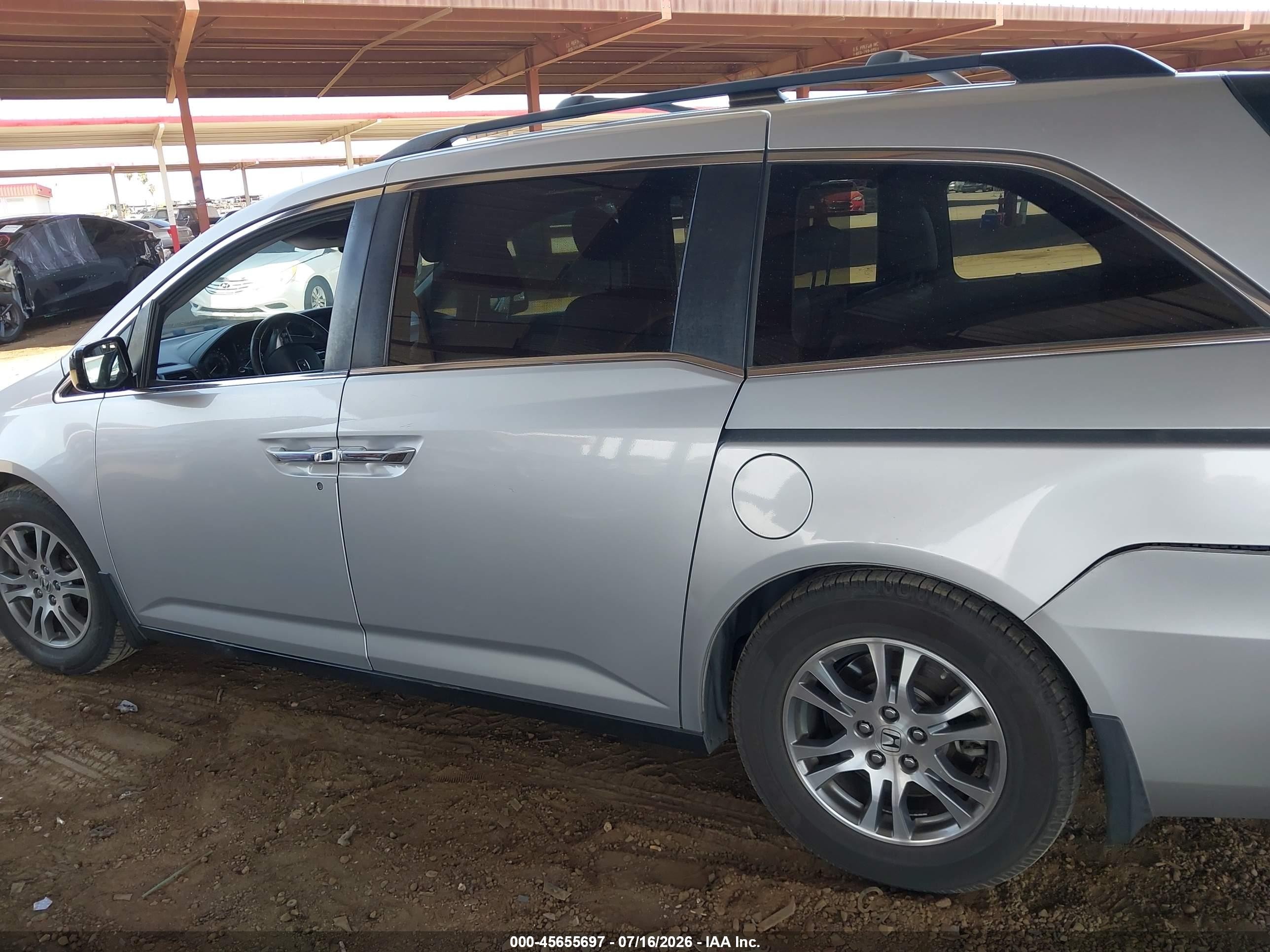 2013 Honda Odyssey Ex-l Silver vin: 5FNRL5H61DB086320