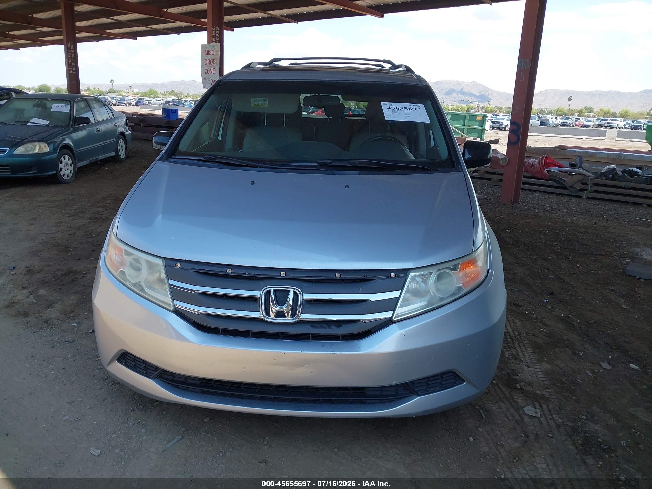 2013 Honda Odyssey Ex-l Silver vin: 5FNRL5H61DB086320