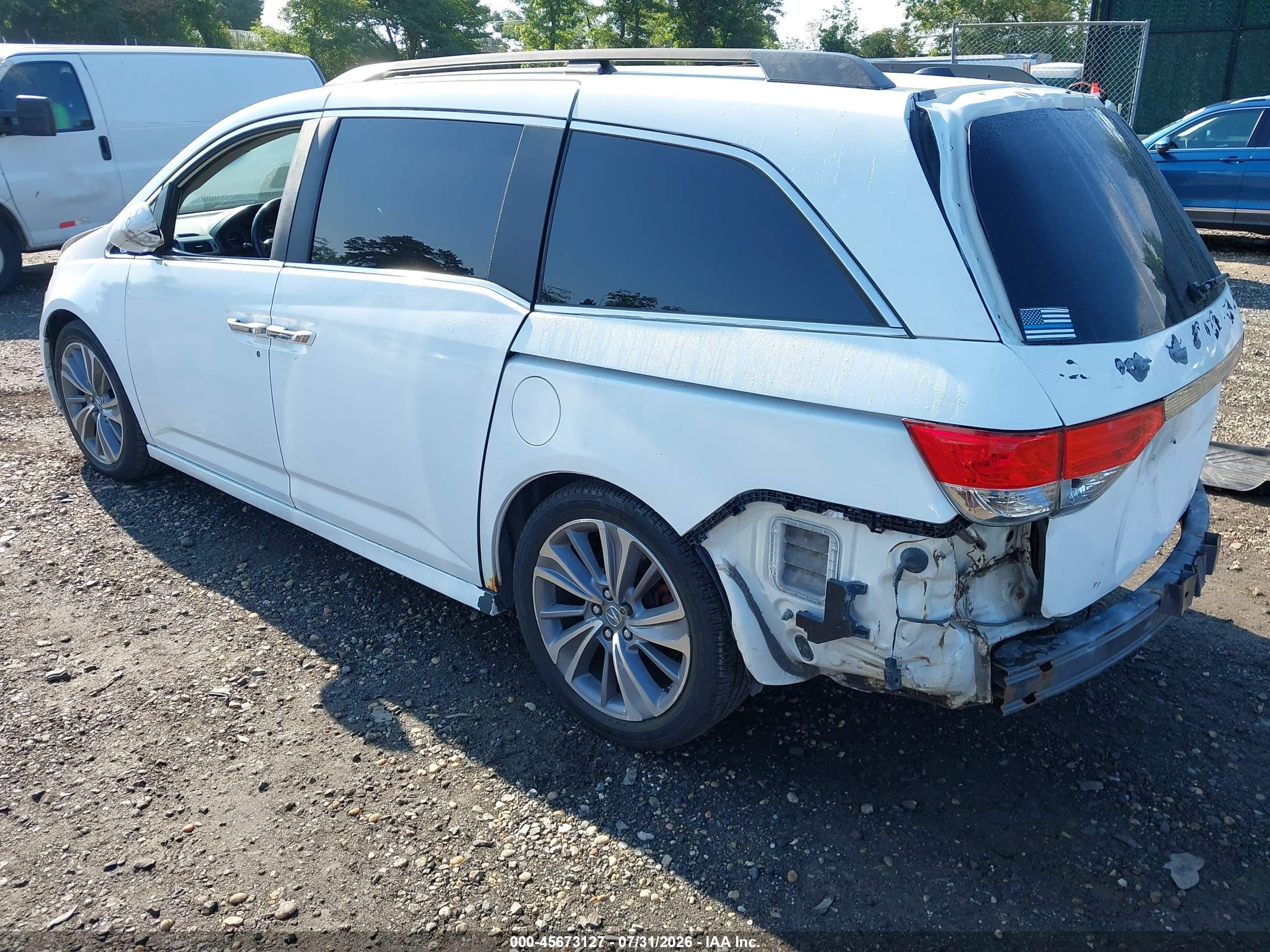 2014 Honda Odyssey Ex-l Белый vin: 5FNRL5H61EB037331