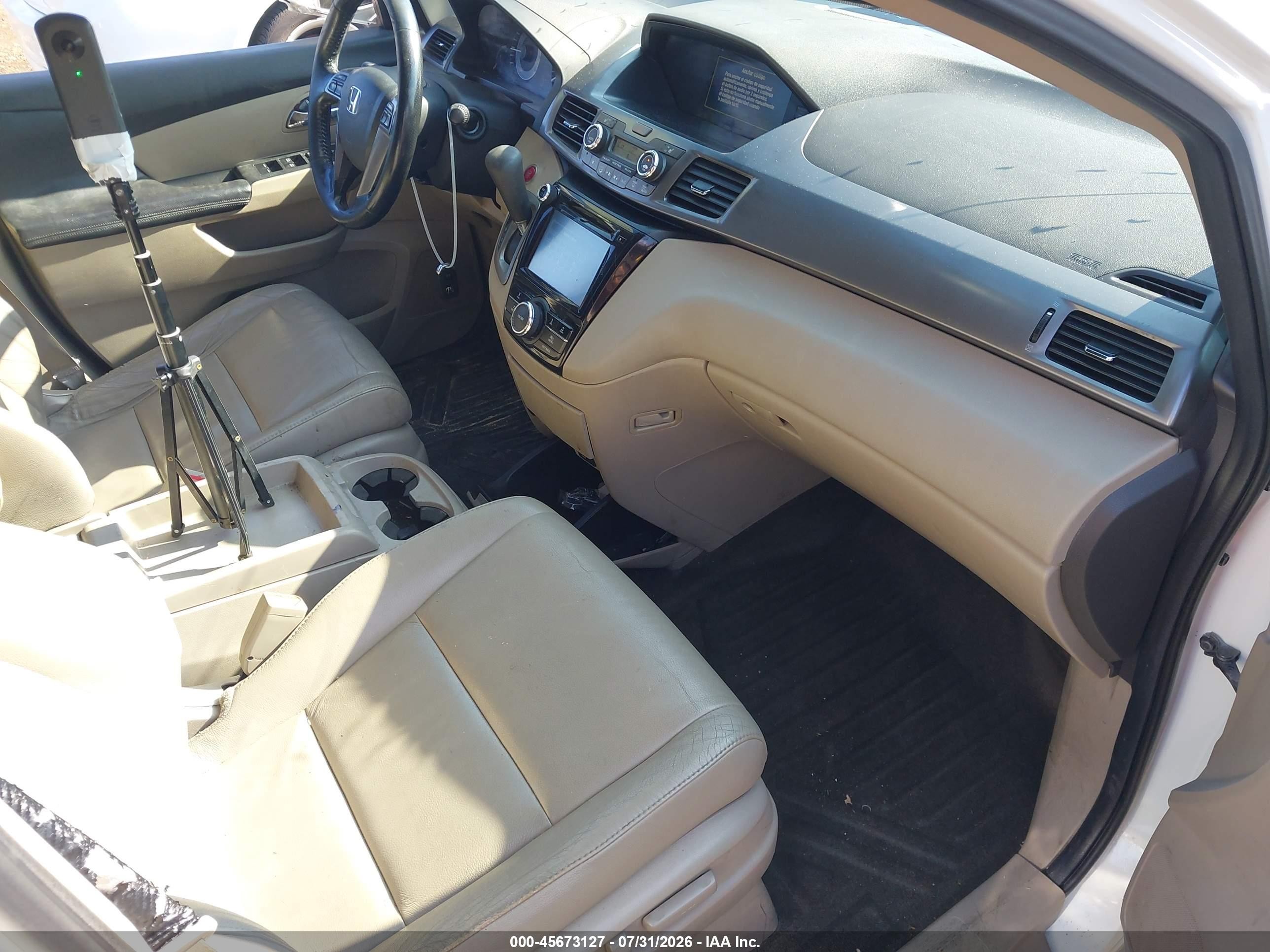 2014 Honda Odyssey Ex-l Белый vin: 5FNRL5H61EB037331