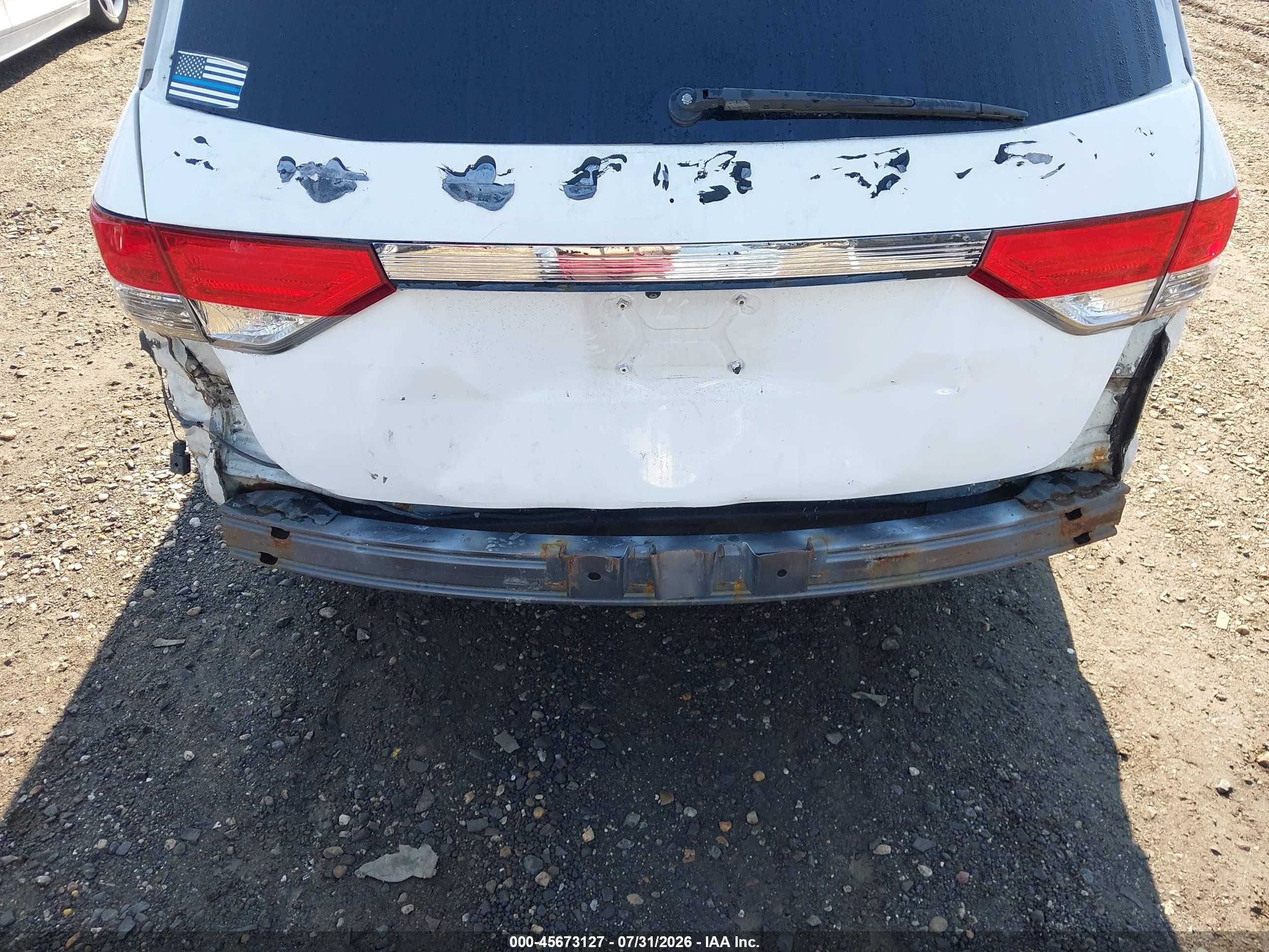 2014 Honda Odyssey Ex-l Белый vin: 5FNRL5H61EB037331