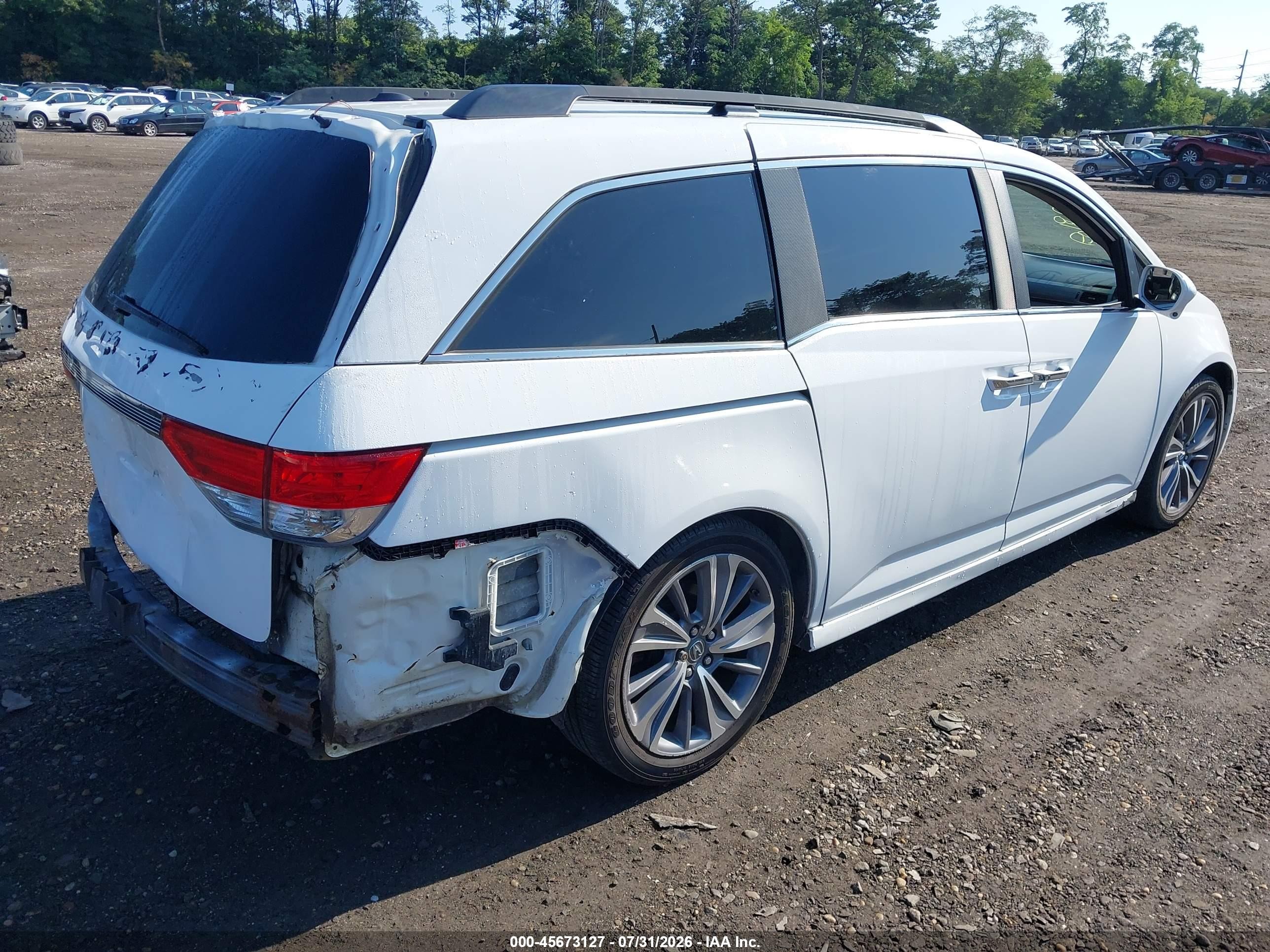 2014 Honda Odyssey Ex-l Белый vin: 5FNRL5H61EB037331