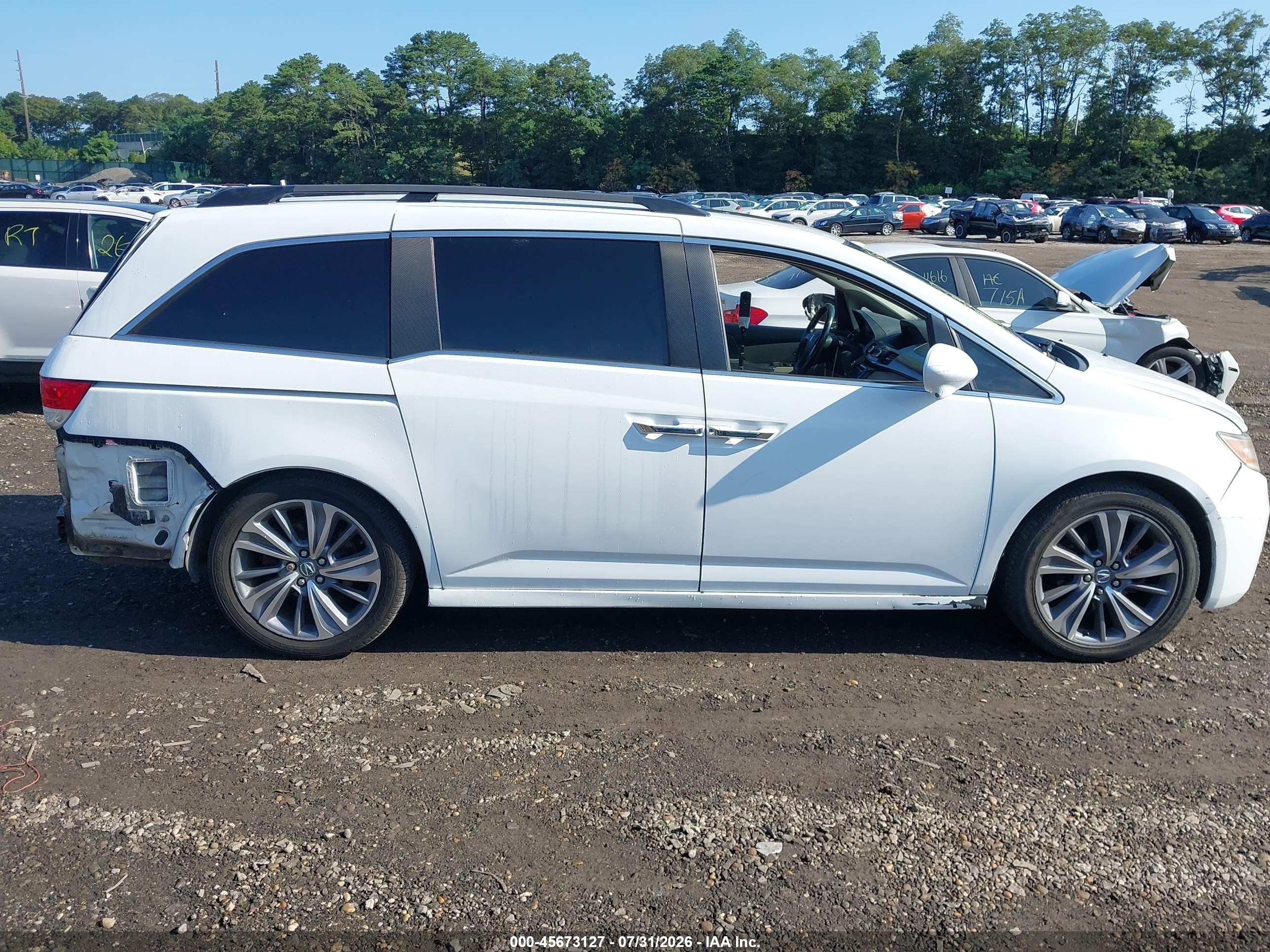 2014 Honda Odyssey Ex-l Белый vin: 5FNRL5H61EB037331