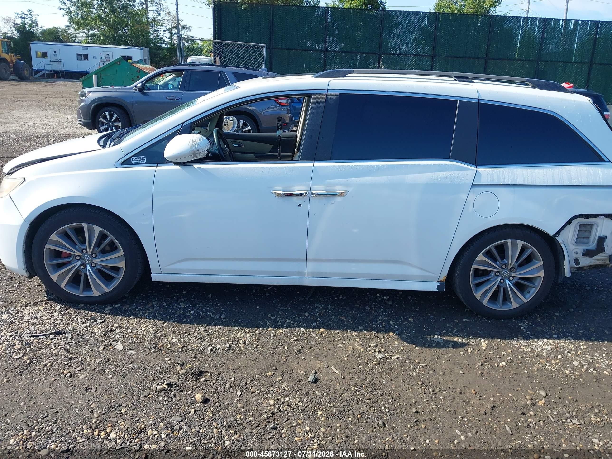 2014 Honda Odyssey Ex-l Белый vin: 5FNRL5H61EB037331