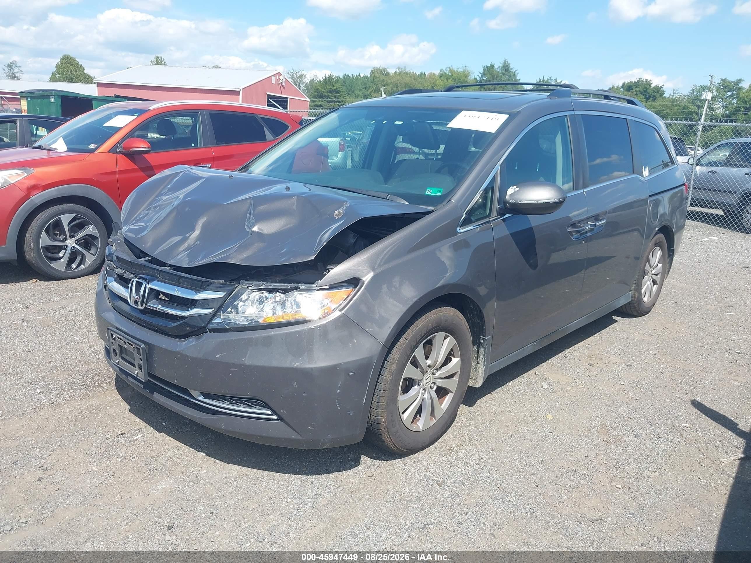 2014 Honda Odyssey Ex-l Brown vin: 5FNRL5H61EB039189