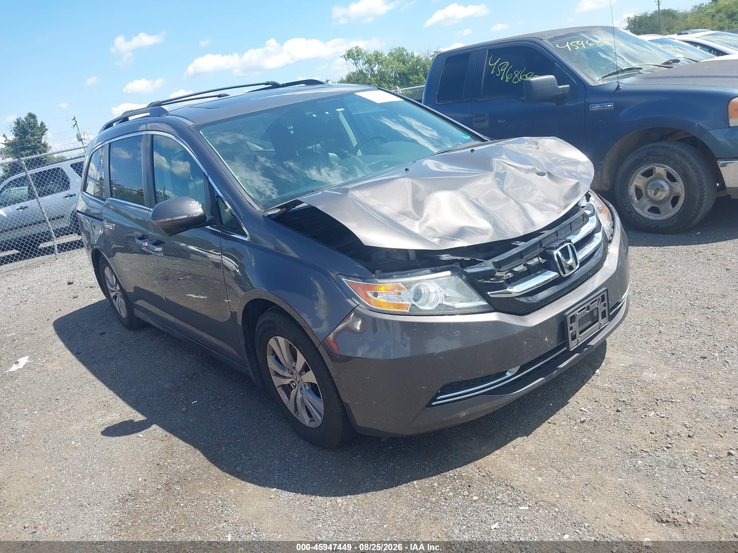2014 Honda Odyssey Ex-l Brown vin: 5FNRL5H61EB039189