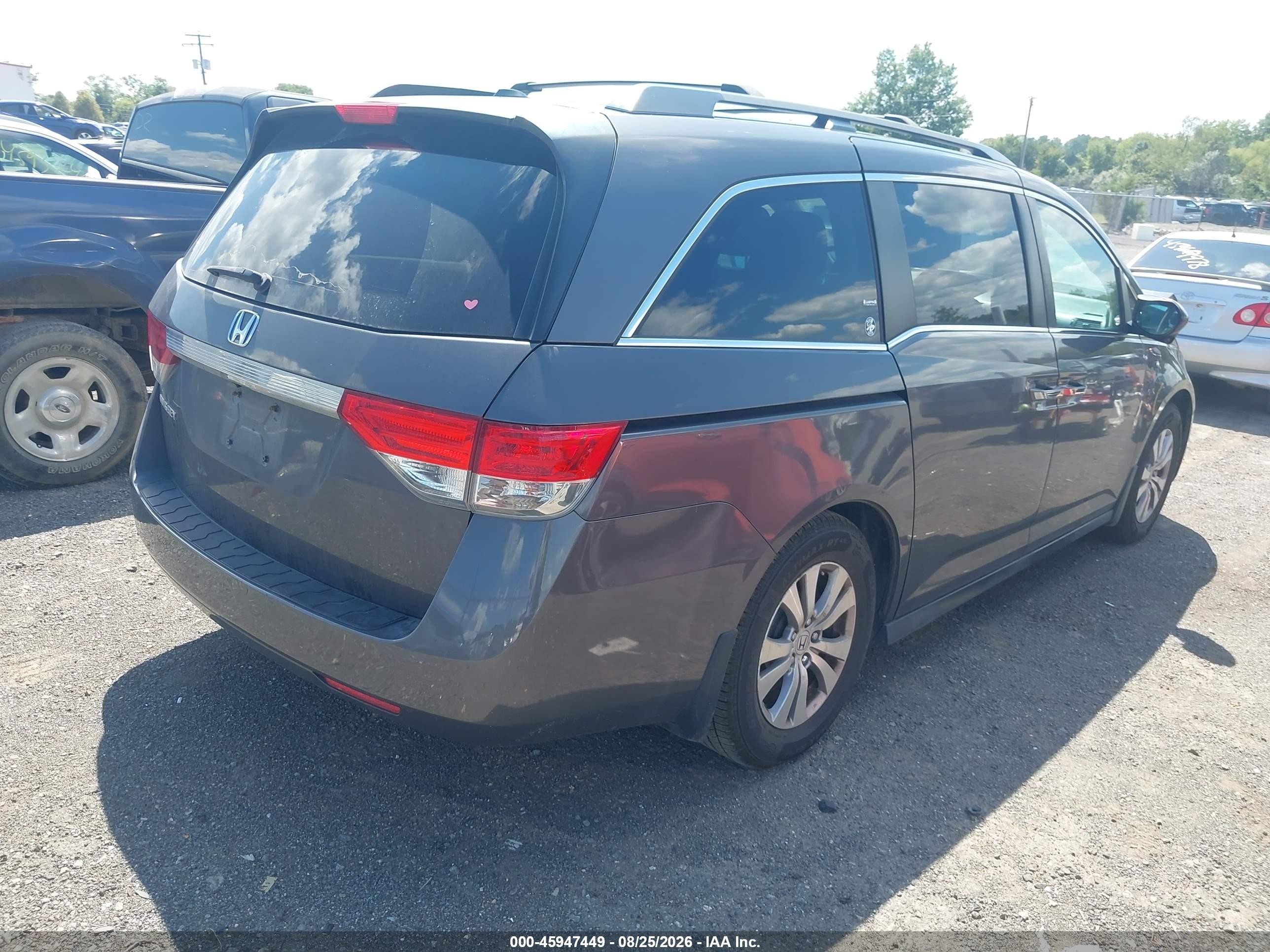 2014 Honda Odyssey Ex-l Brown vin: 5FNRL5H61EB039189