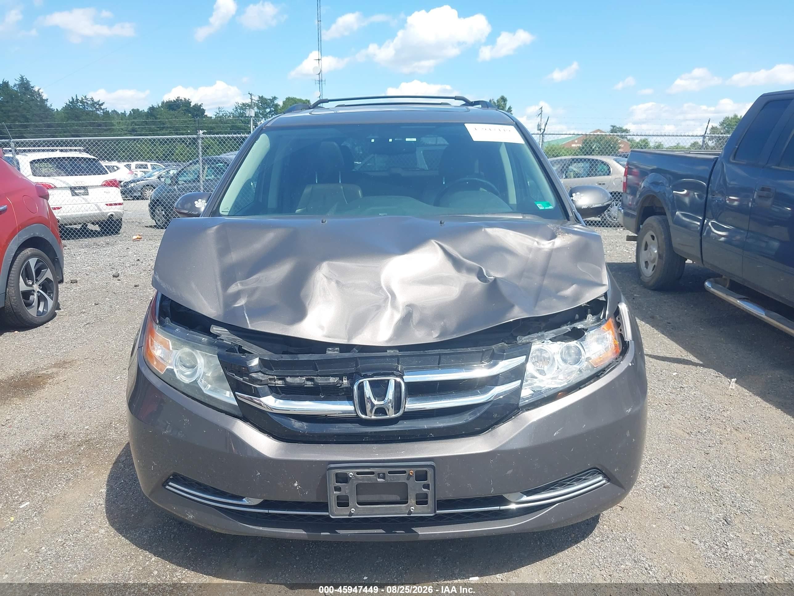 2014 Honda Odyssey Ex-l Brown vin: 5FNRL5H61EB039189