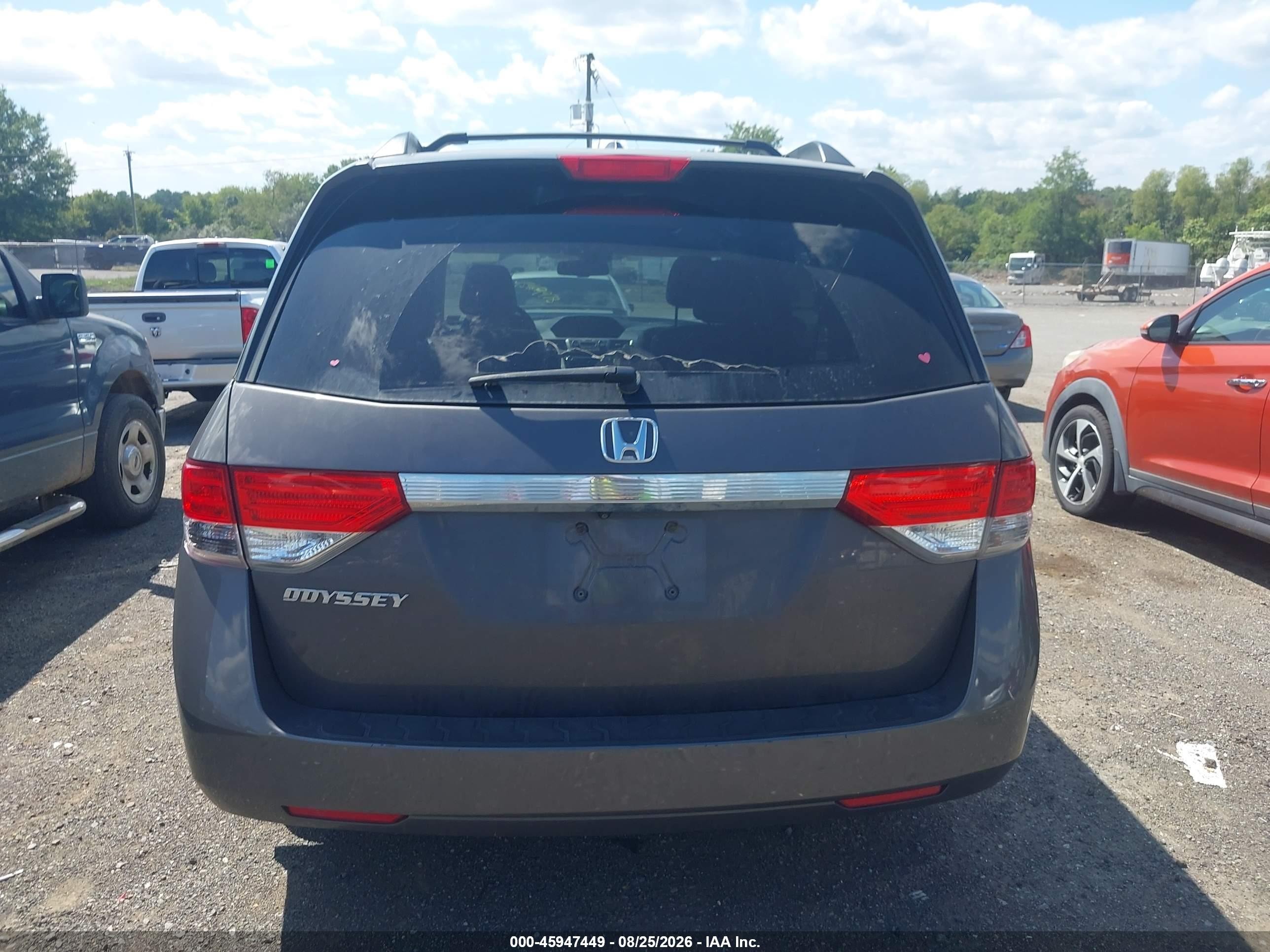 2014 Honda Odyssey Ex-l Brown vin: 5FNRL5H61EB039189