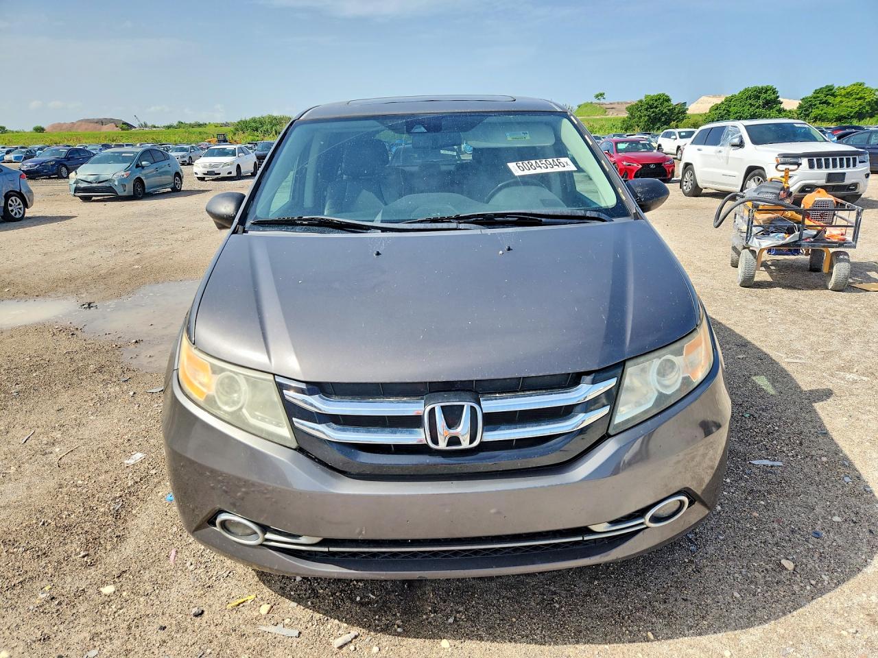 2014 Honda Odyssey Exl Gray vin: 5FNRL5H61EB039578