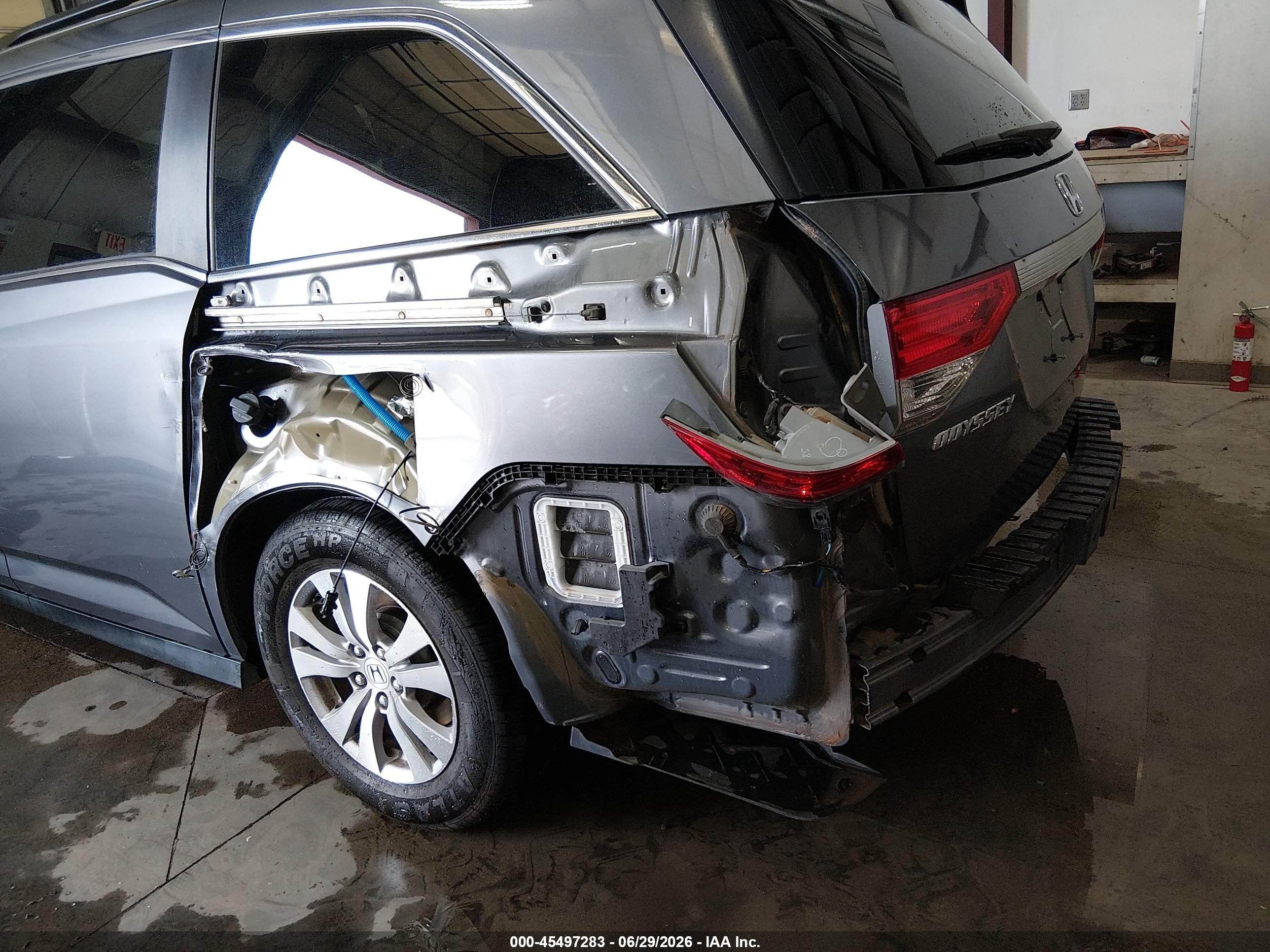 2014 Honda Odyssey Ex-l Серый vin: 5FNRL5H61EB041394
