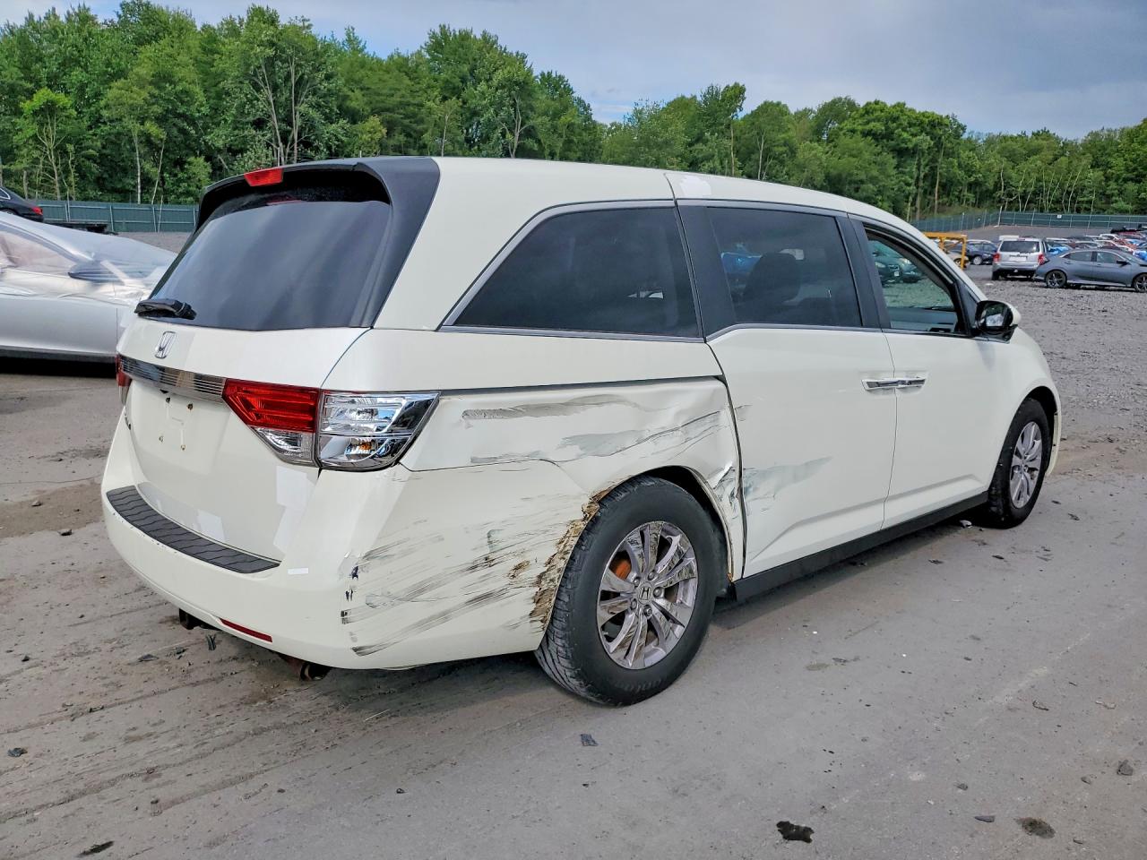 2014 Honda Odyssey Exl White vin: 5FNRL5H61EB043744