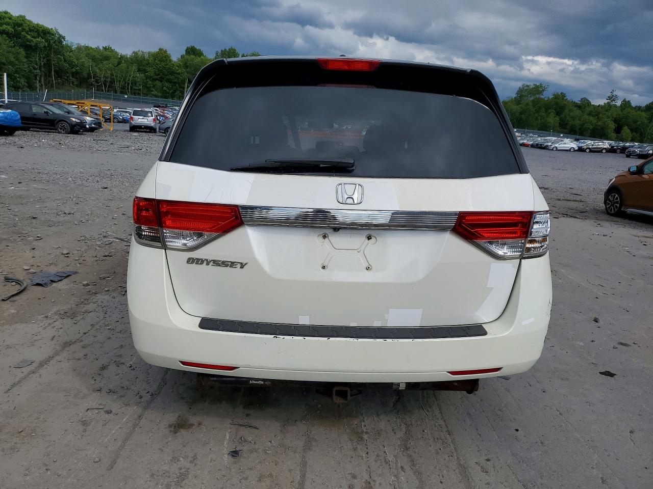 2014 Honda Odyssey Exl White vin: 5FNRL5H61EB043744