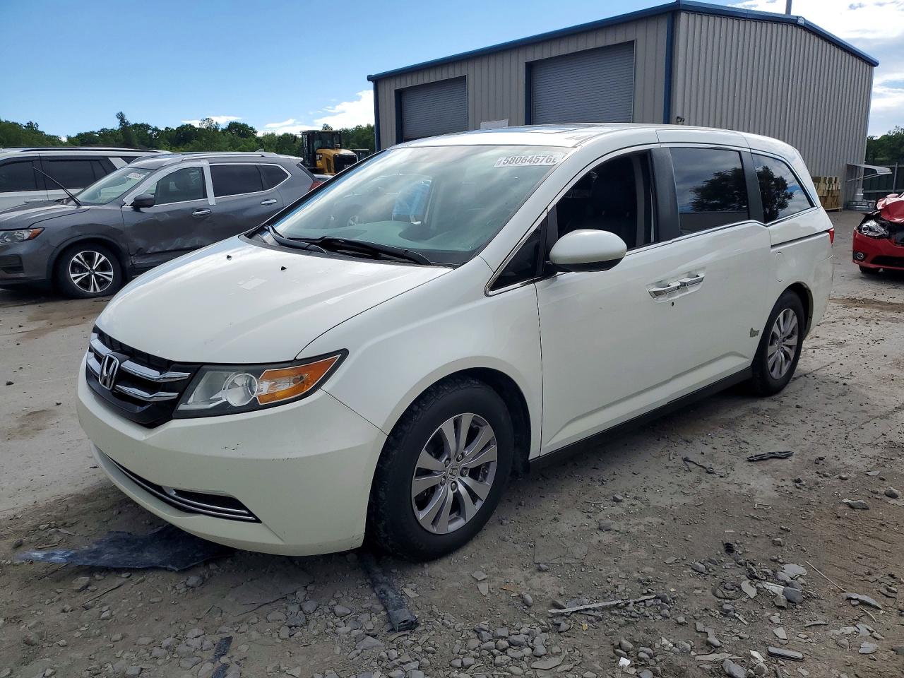 2014 Honda Odyssey Exl White vin: 5FNRL5H61EB043744
